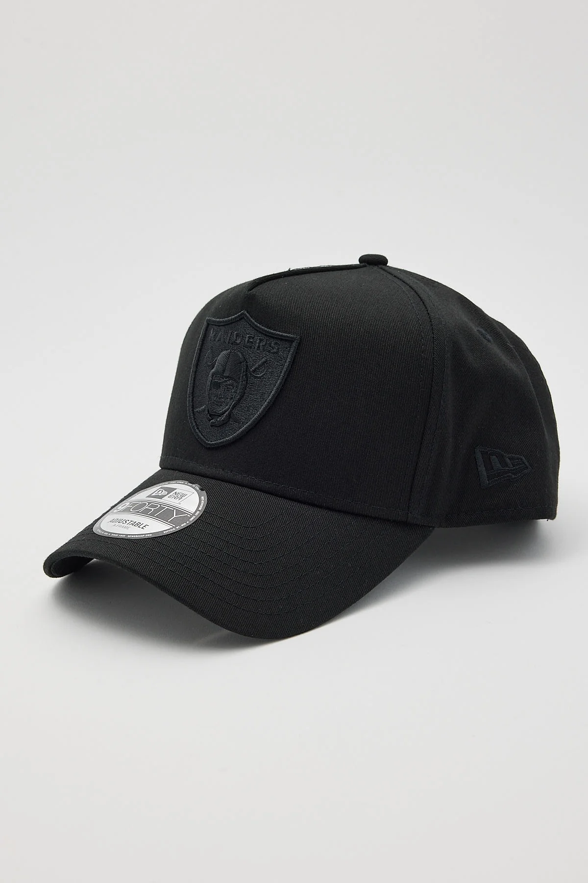 New Era Las Vegas Raiders 9Forty A-Frame Cap Black/Black Embroidery - Image 2
