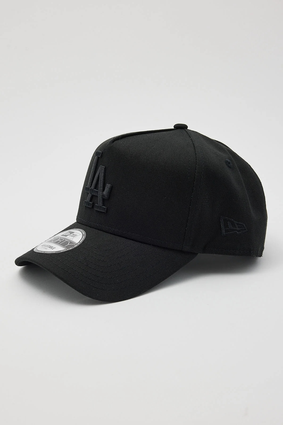 New Era Los Angeles Dodgers 9Forty A-Frame Cap Black/Black Embroidery - Image 2