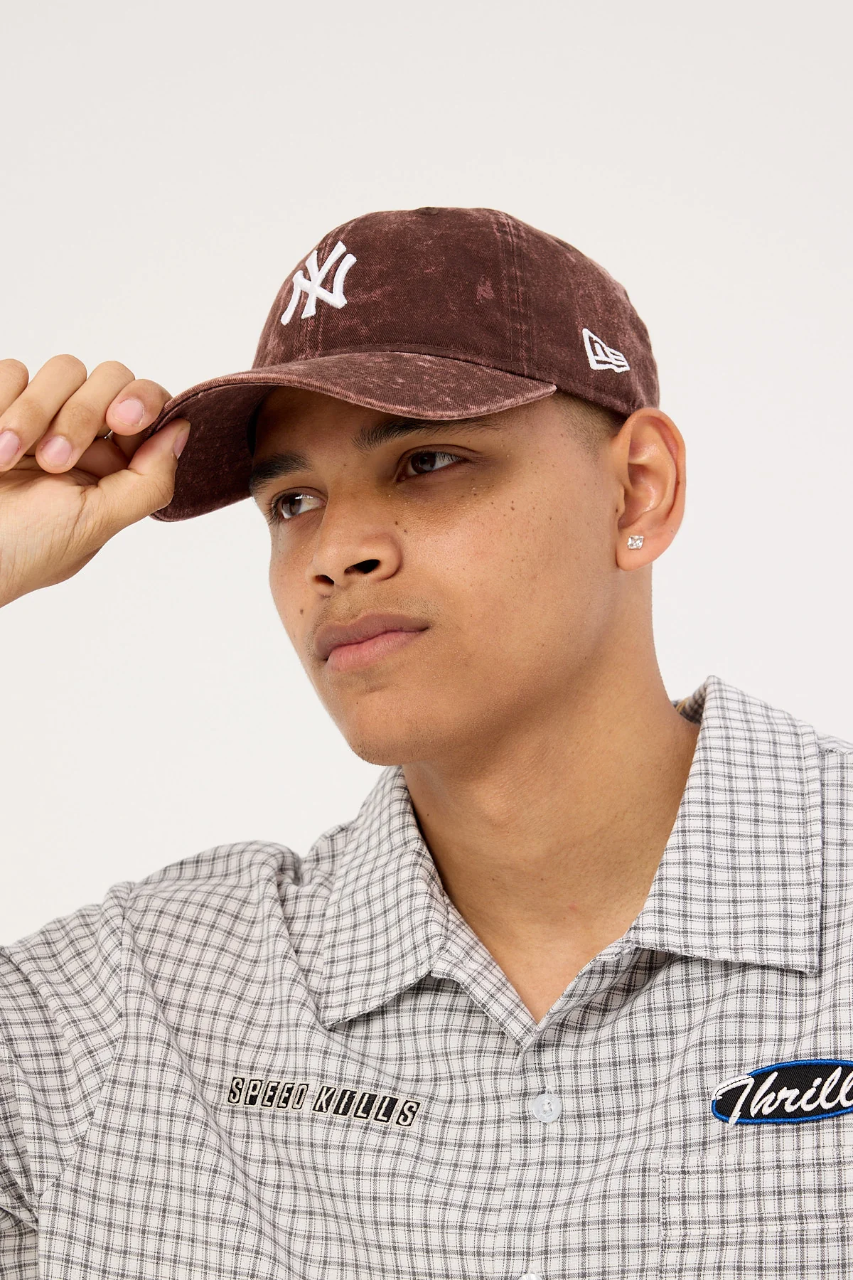 New Era Snow Wash 9Twenty New York Yankees Cap Burnt Wood - Image 3