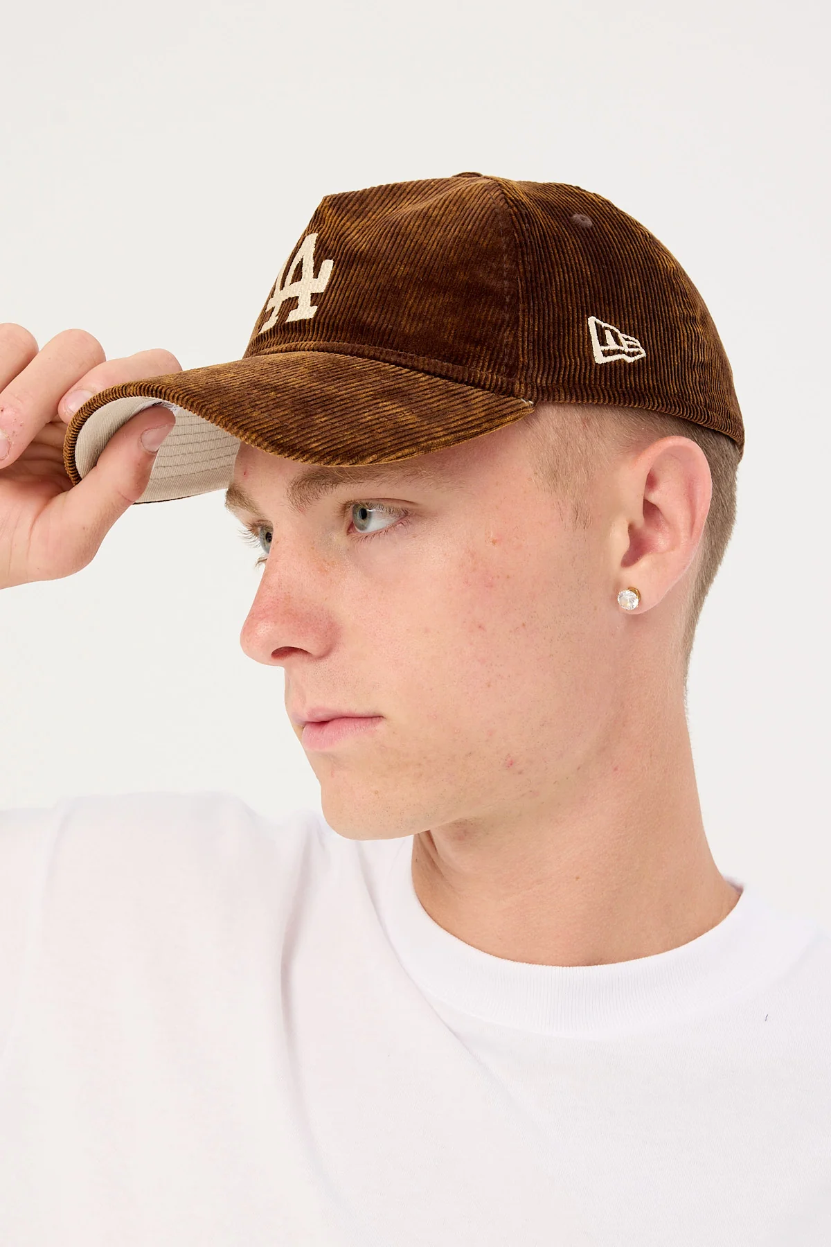 New Era Washed Cord 9Twenty A-Frame Los Angeles Dodgers Cap Walnut/Grey - Image 5