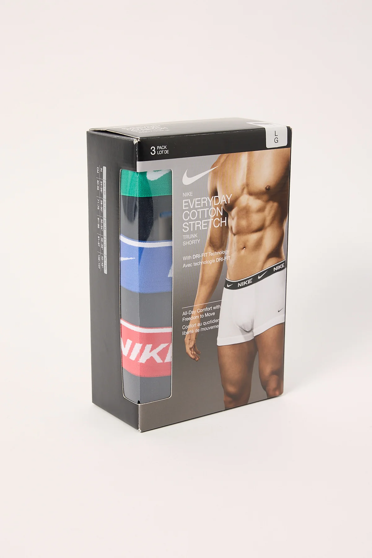 Nike Underwear Everyday Cotton Stretch Trunk 3 Pack Park Green - Image 2