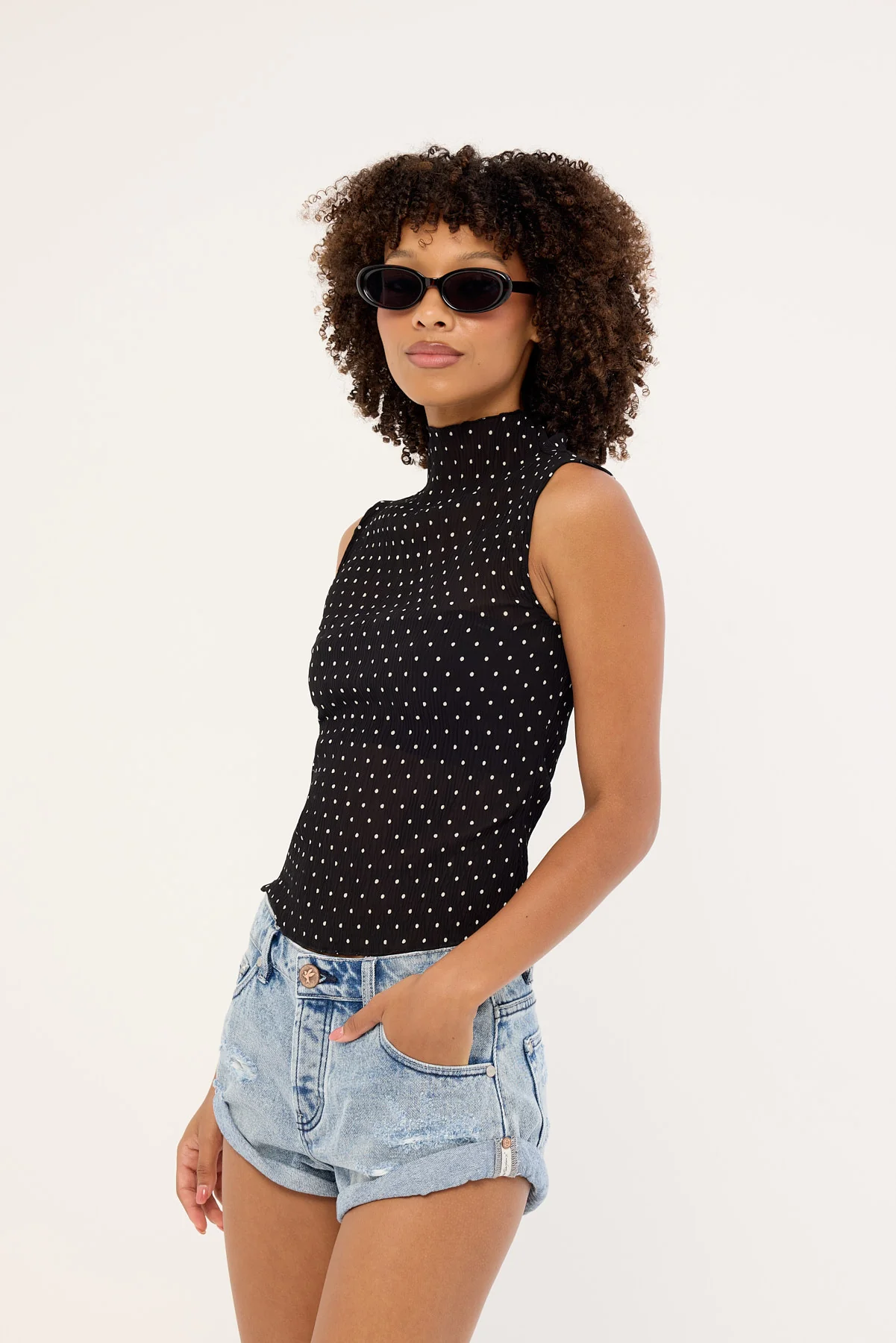 One Teaspoon Messed Up Bandits Low Waist Denim Short Salty Dog - Image 3