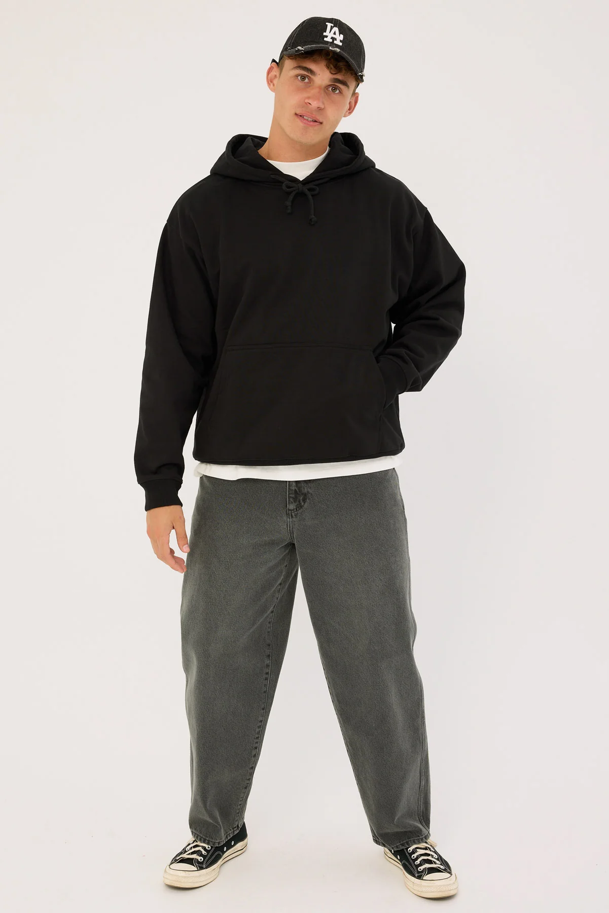 Open Archive Boxy Hoodie Black - Image 3