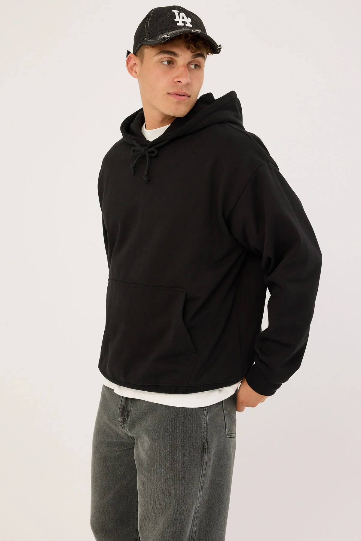 Open Archive Boxy Hoodie Black - Image 5