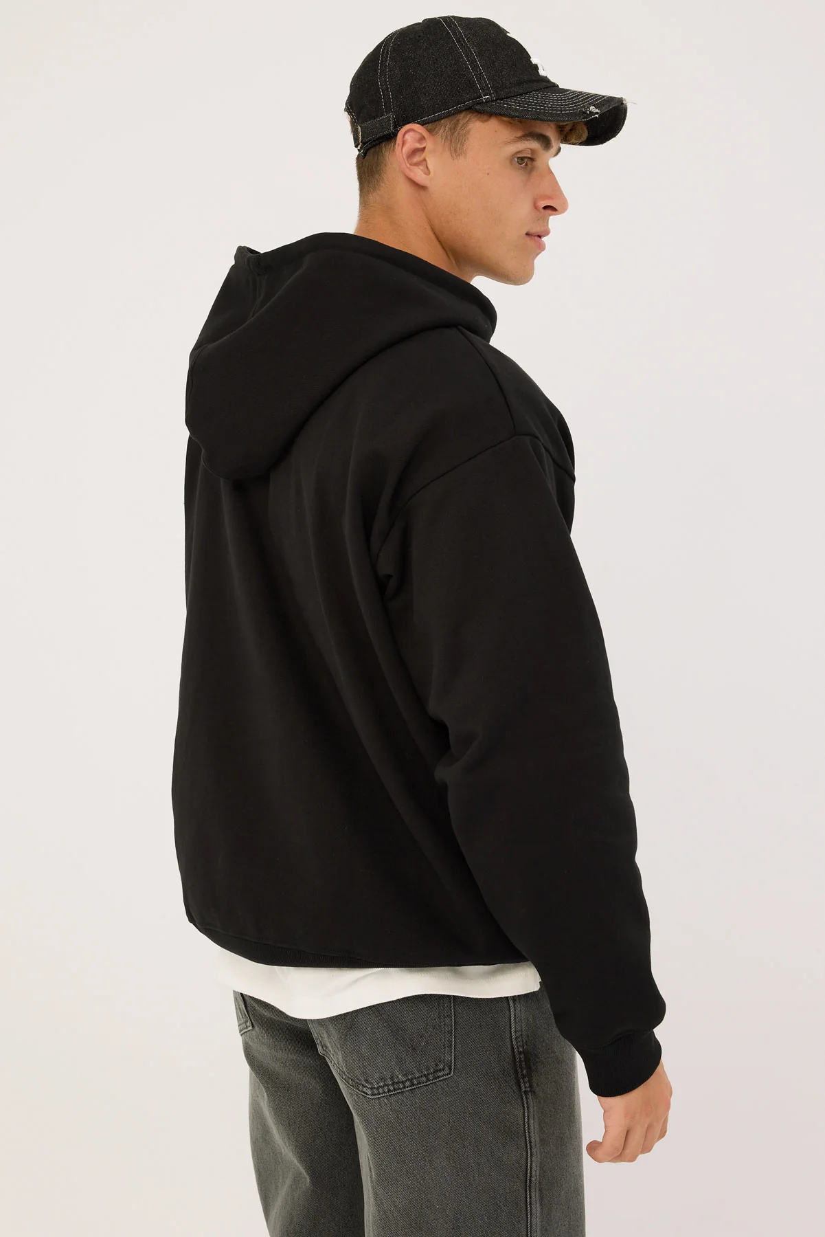 Open Archive Boxy Hoodie Black - Image 6