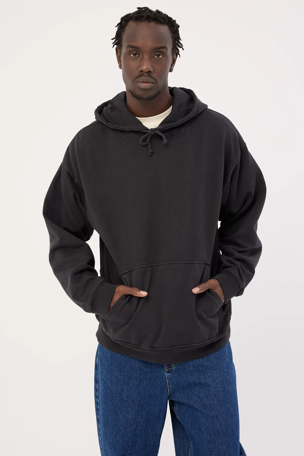 Open Archive Boxy Hoodie Washed Black - Image 2