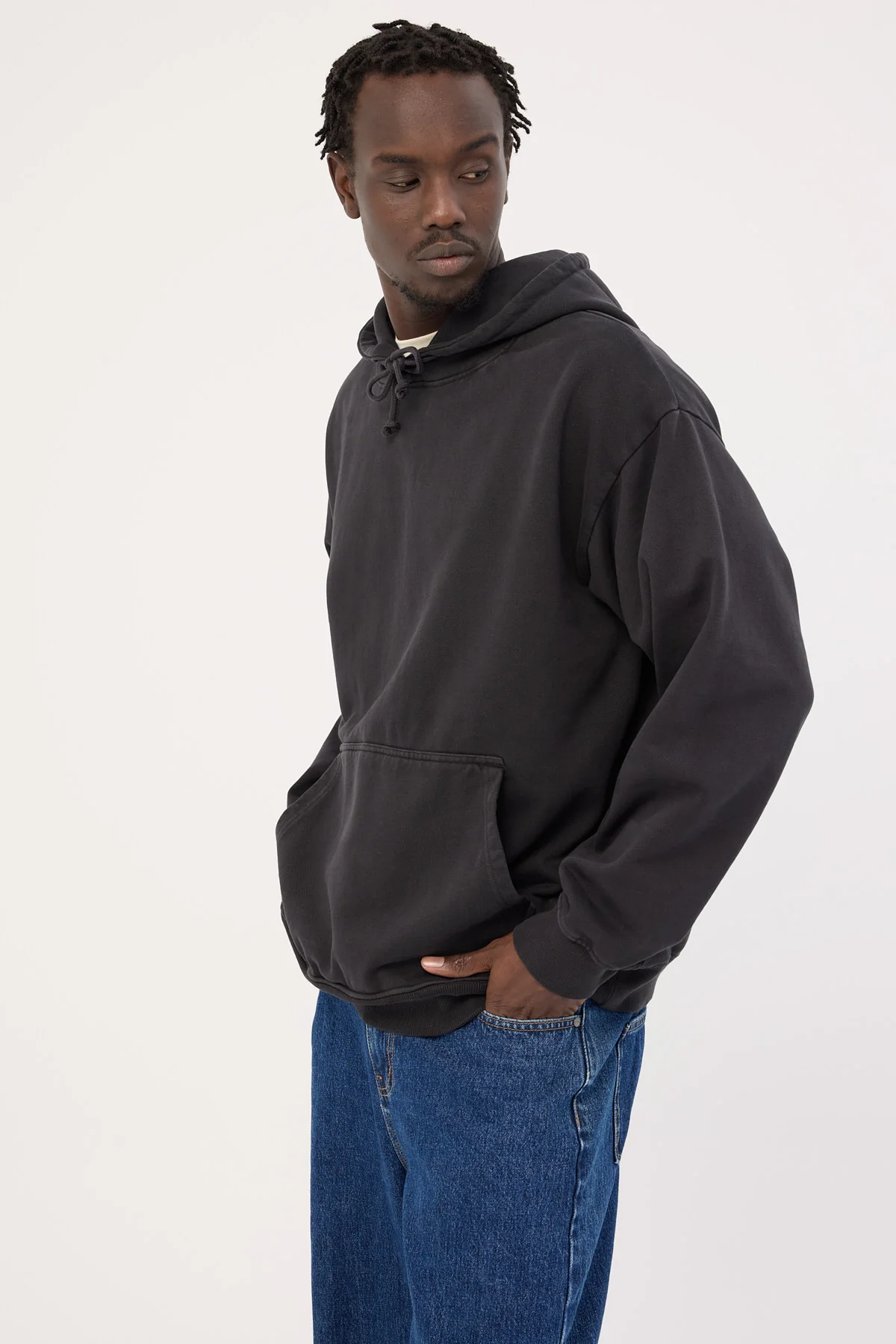 Open Archive Boxy Hoodie Washed Black - Image 5