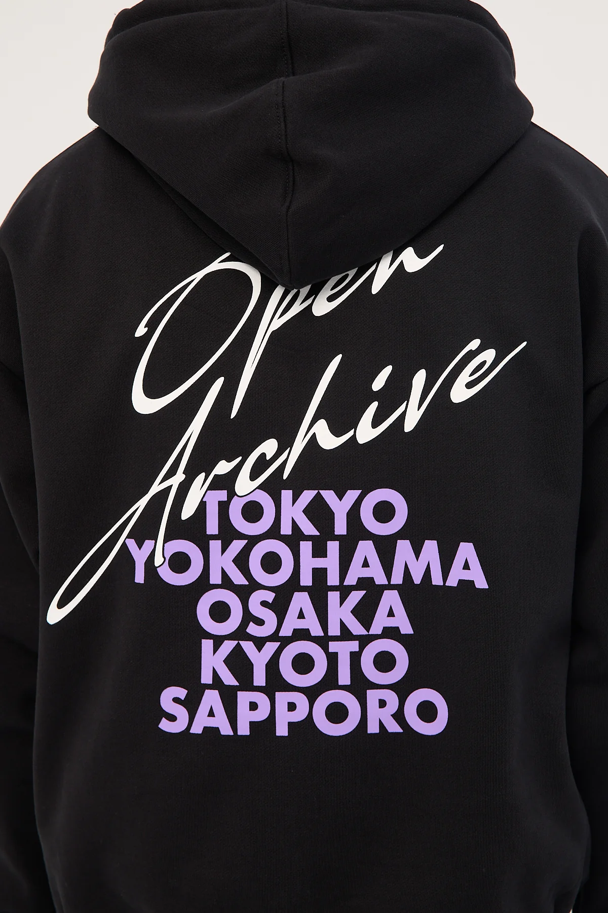 Open Archive Cities Boxy Hoodie Black - Image 5