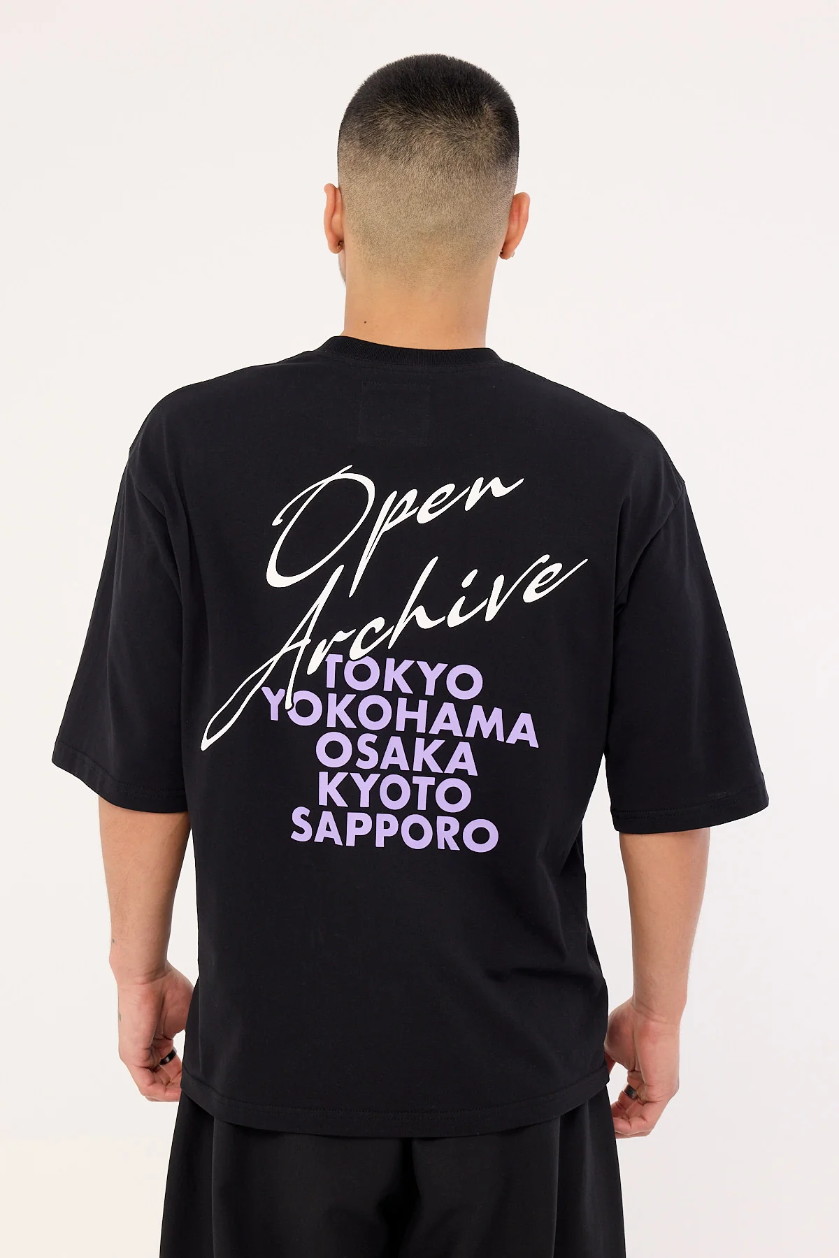 Open Archive Cities Organic Boxy Tee Black - Image 7