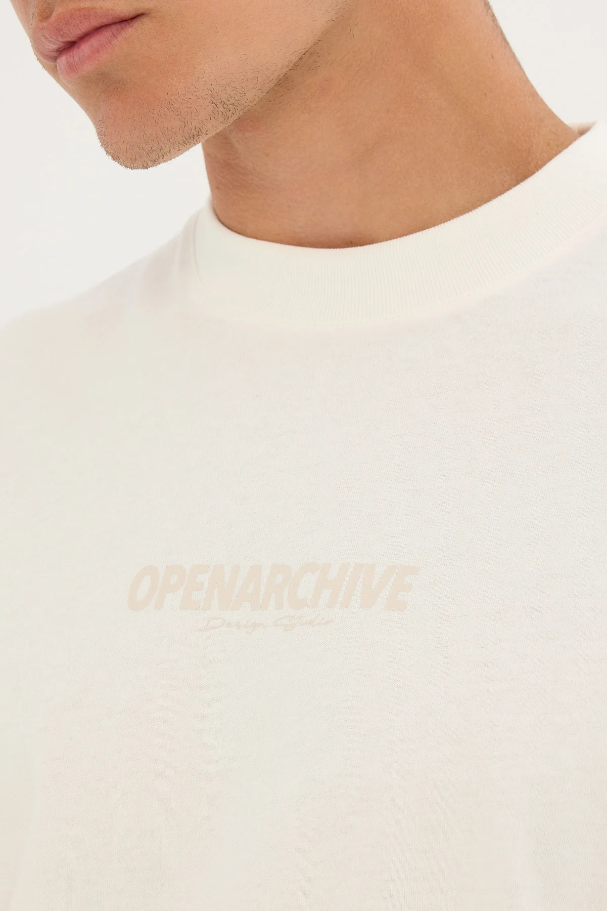Open Archive Enduro Organic Cropped Street Tee Off White - Image 4