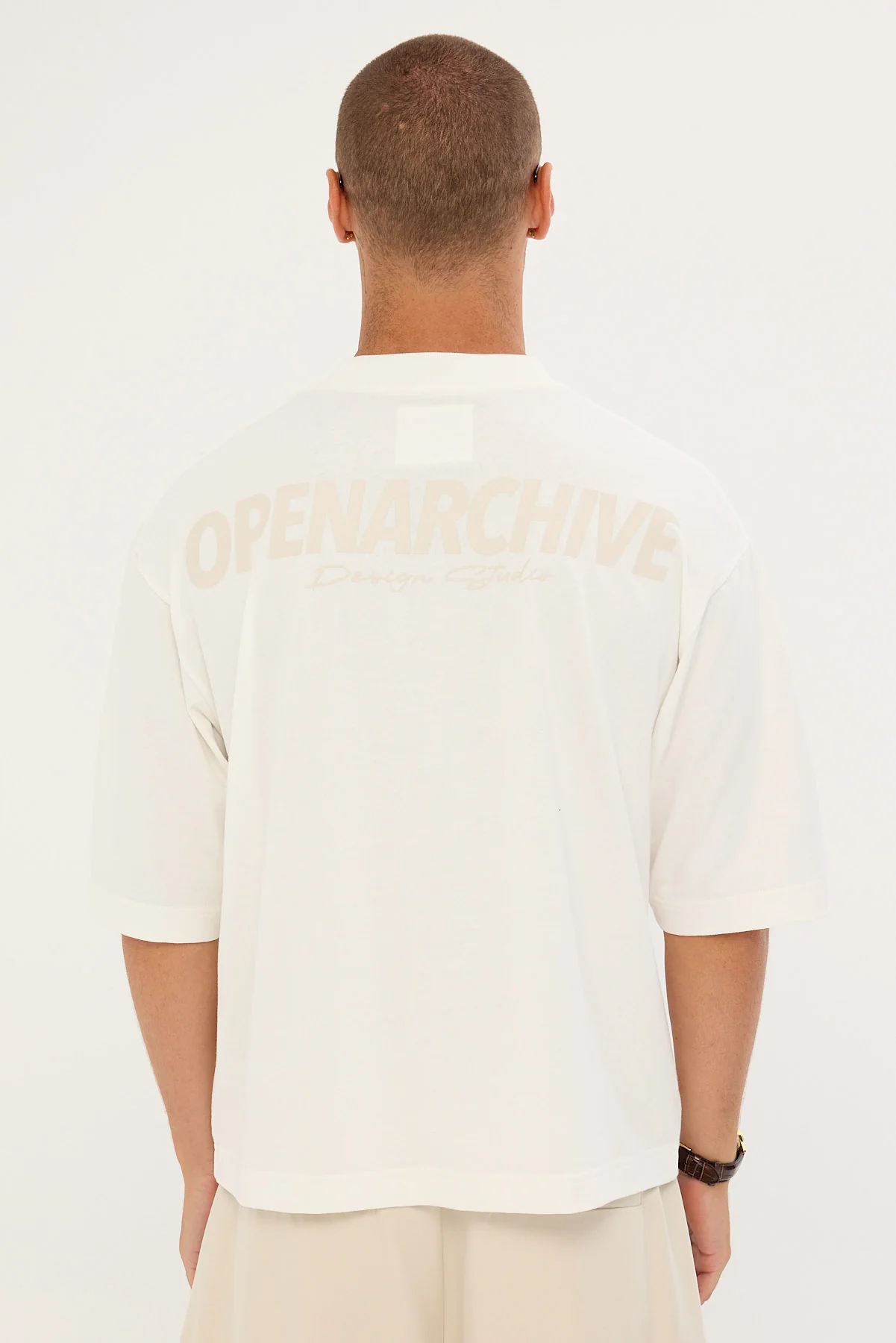 Open Archive Enduro Organic Cropped Street Tee Off White - Image 6