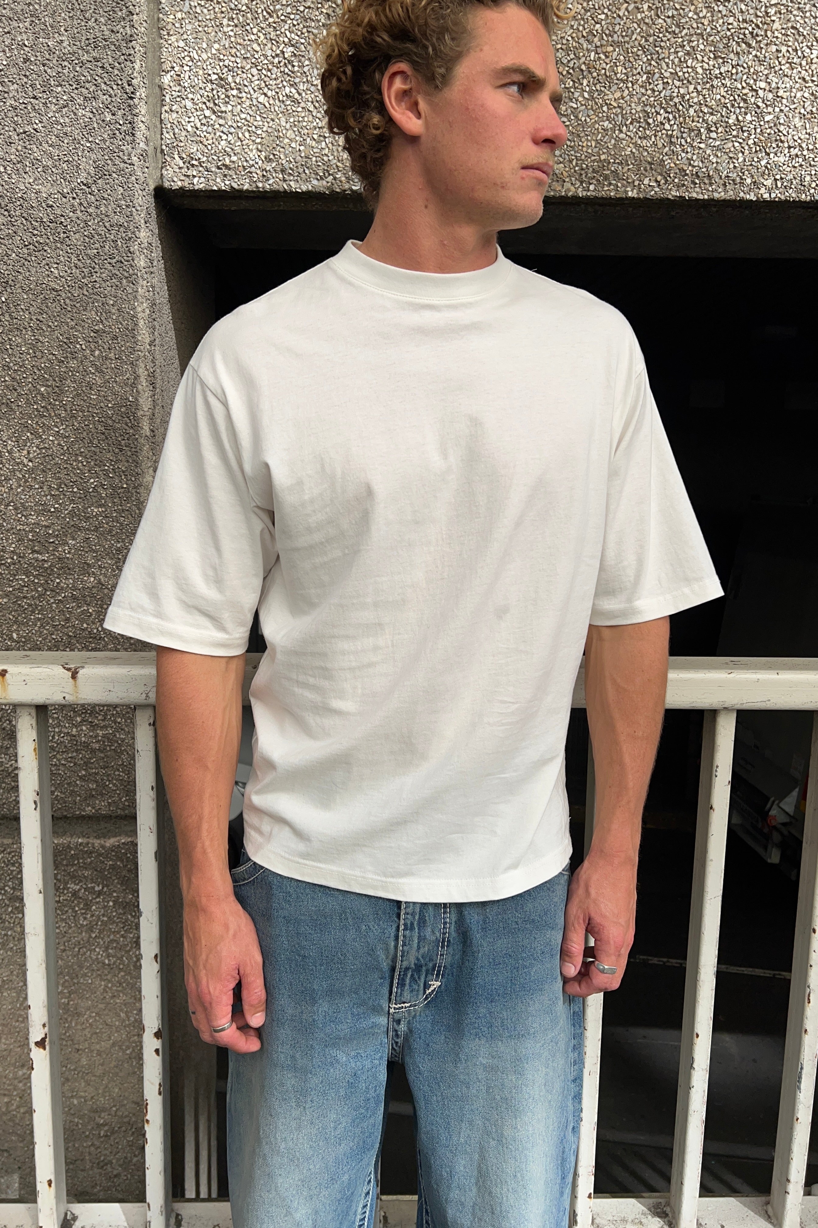 Open Archive Organic Boxy Tee Off White - Image 3