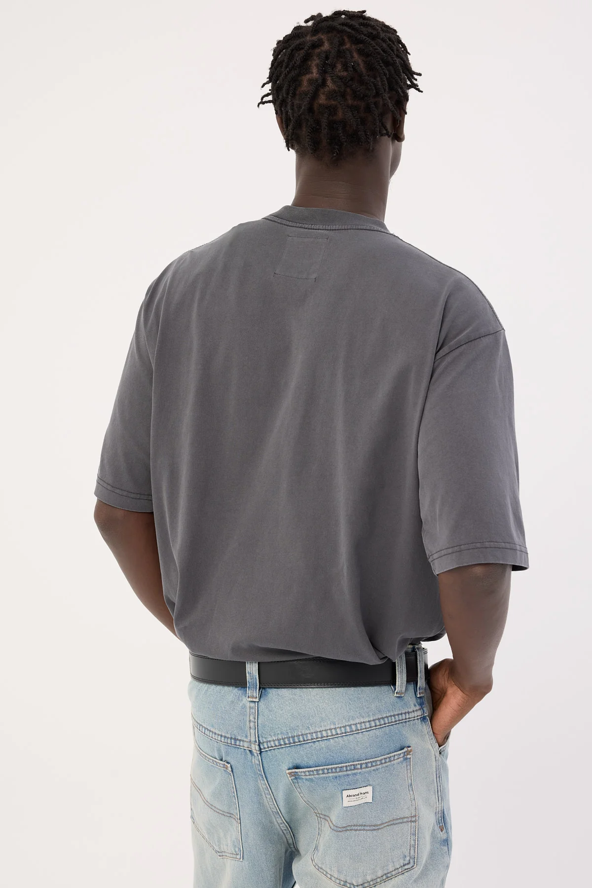 Open Archive Organic Boxy Tee Washed Black - Image 6