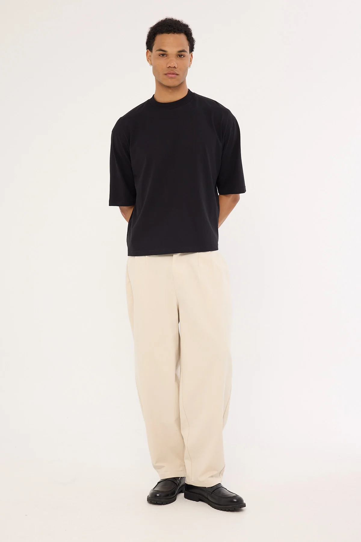 Open Archive Organic Cropped Street Tee Black - Image 2