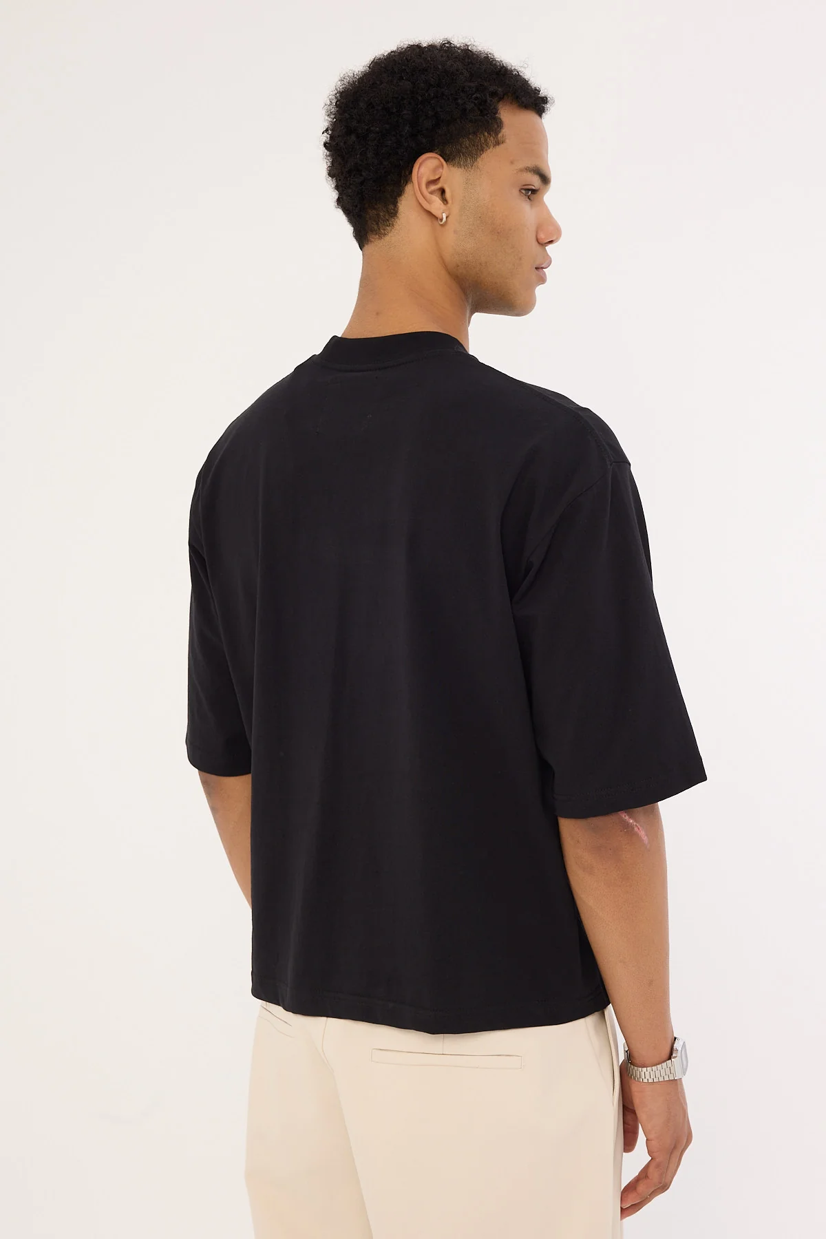 Open Archive Organic Cropped Street Tee Black - Image 6