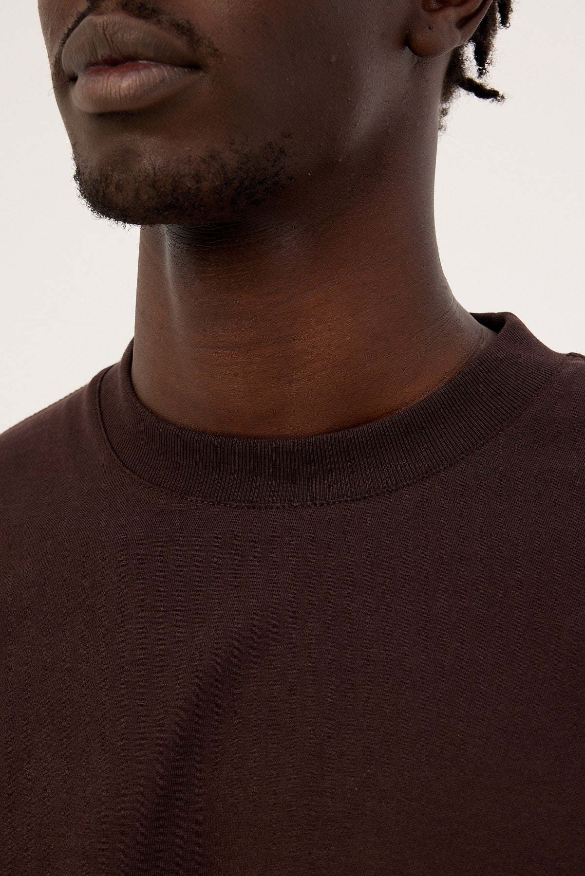 Open Archive Organic Cropped Street Tee Coffee Brown - Image 5