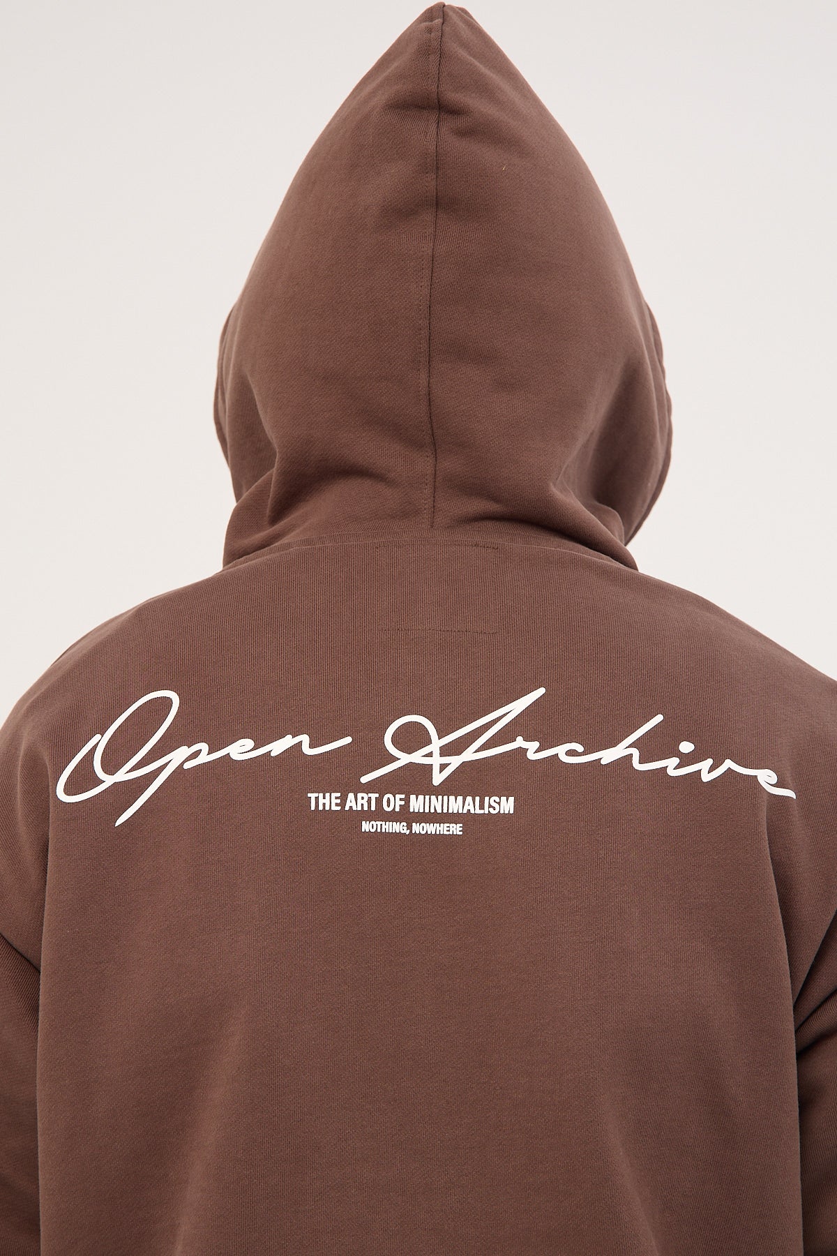 Open Archive Signature Boxy Hoodie Cocoa Brown - Image 5