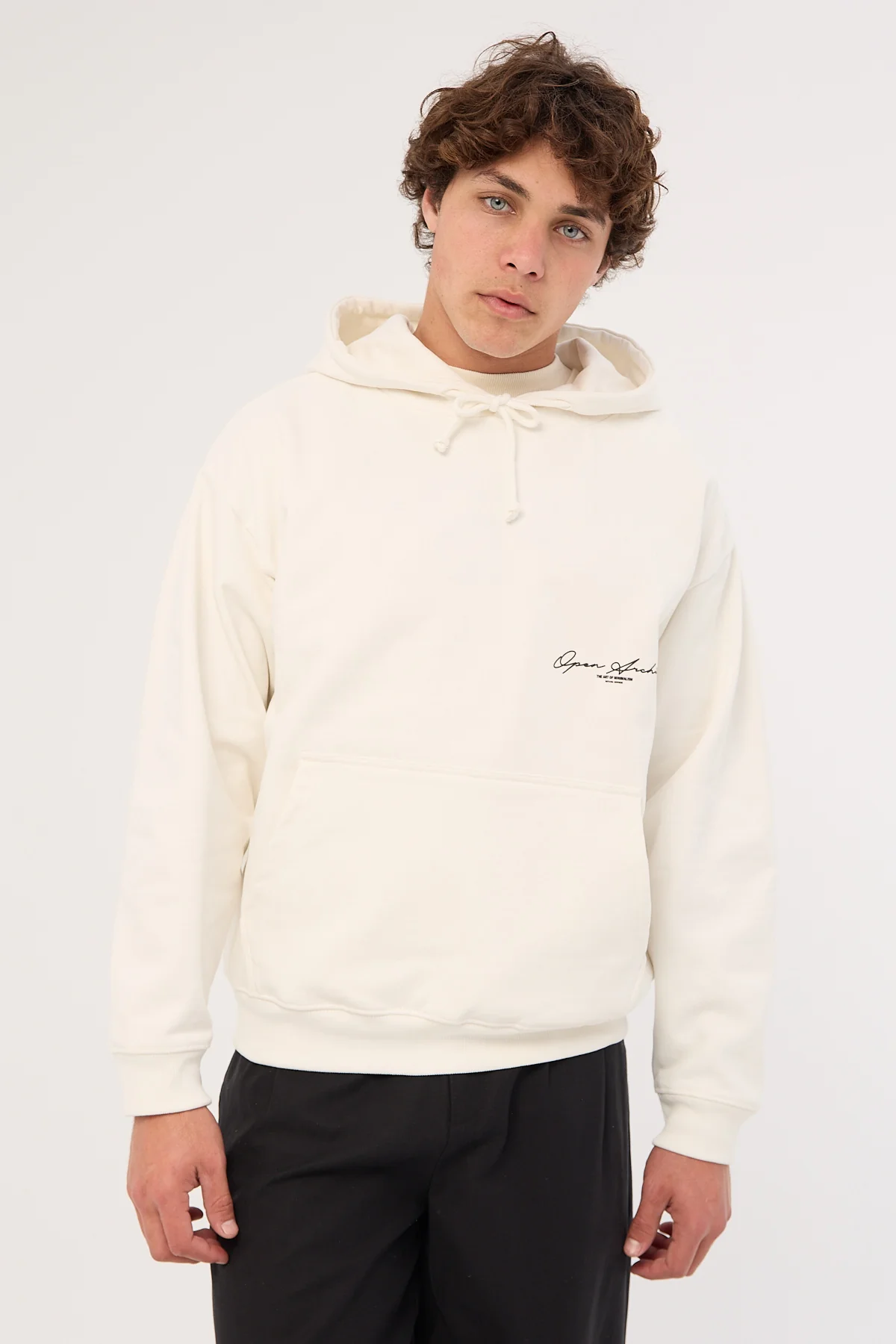 Open Archive Signature Boxy Hoodie Off White