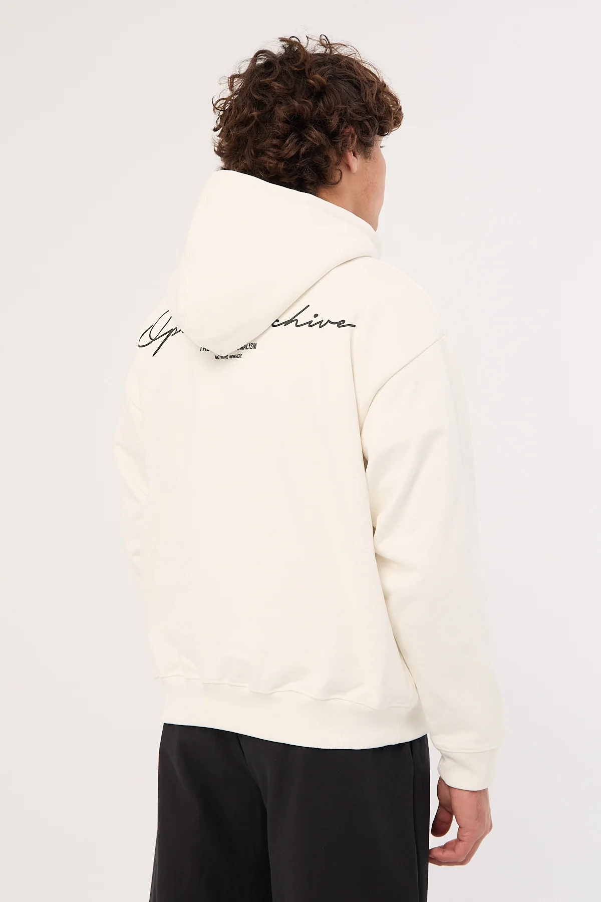 Open Archive Signature Boxy Hoodie Off White - Image 6