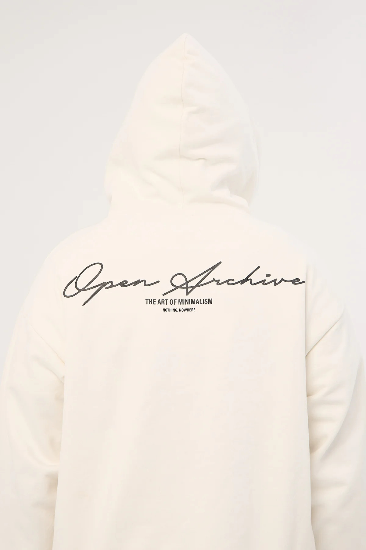 Open Archive Signature Boxy Hoodie Off White - Image 7