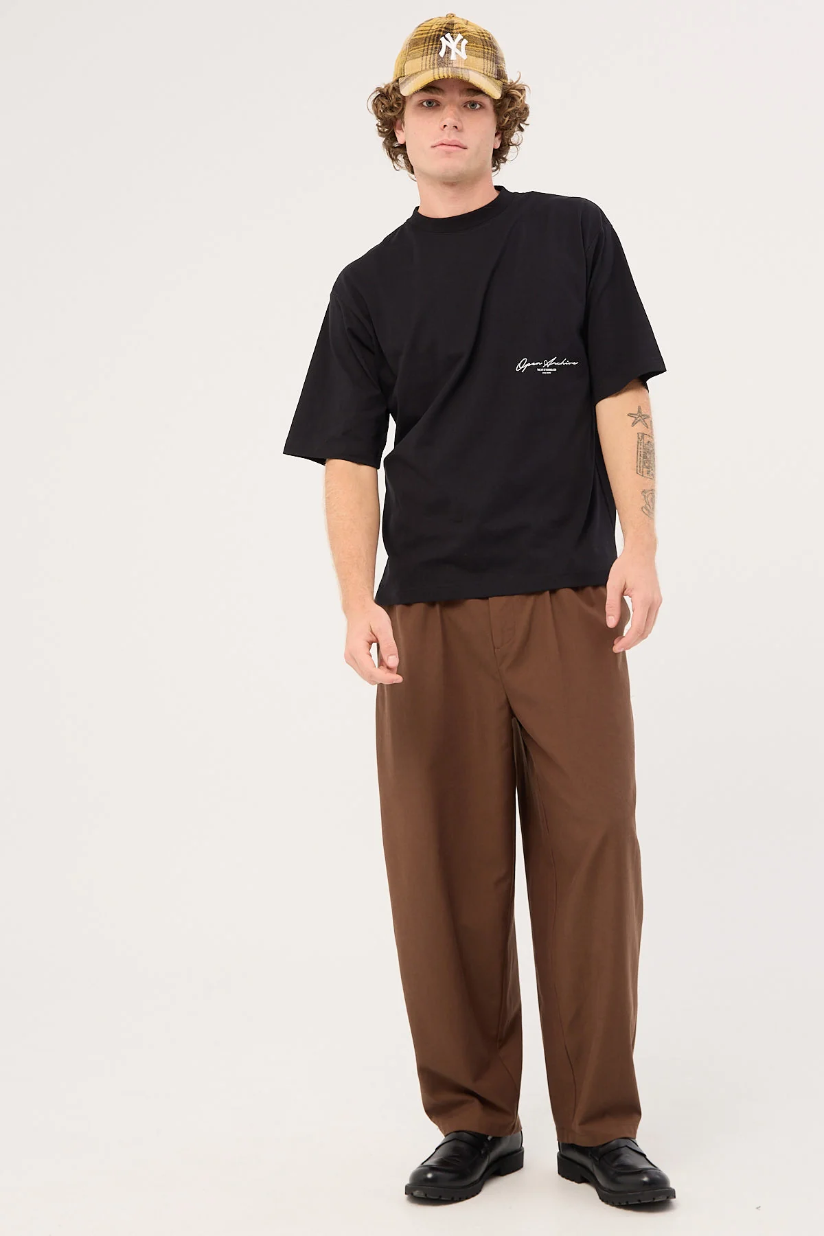 Open Archive Signature Organic Boxy Tee Black - Image 3