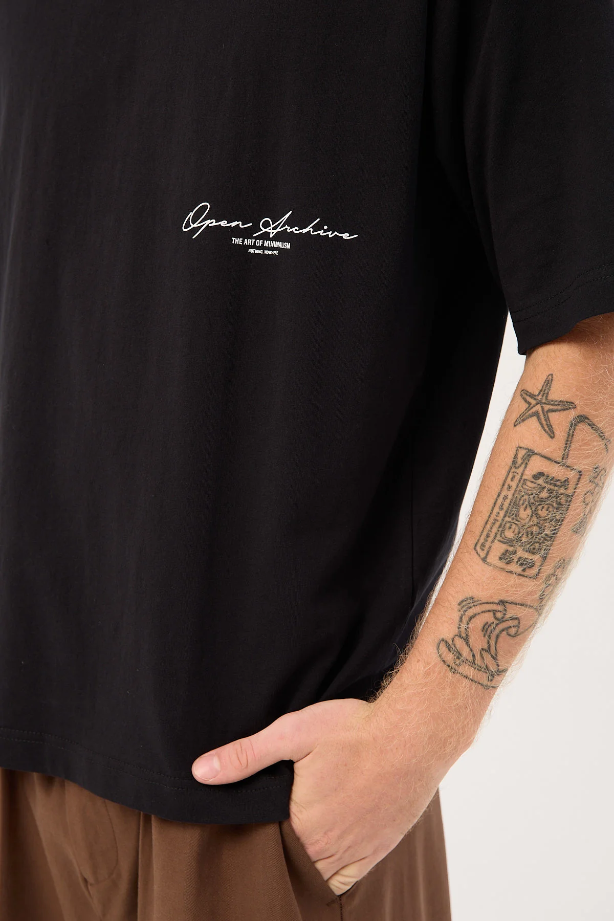 Open Archive Signature Organic Boxy Tee Black - Image 6
