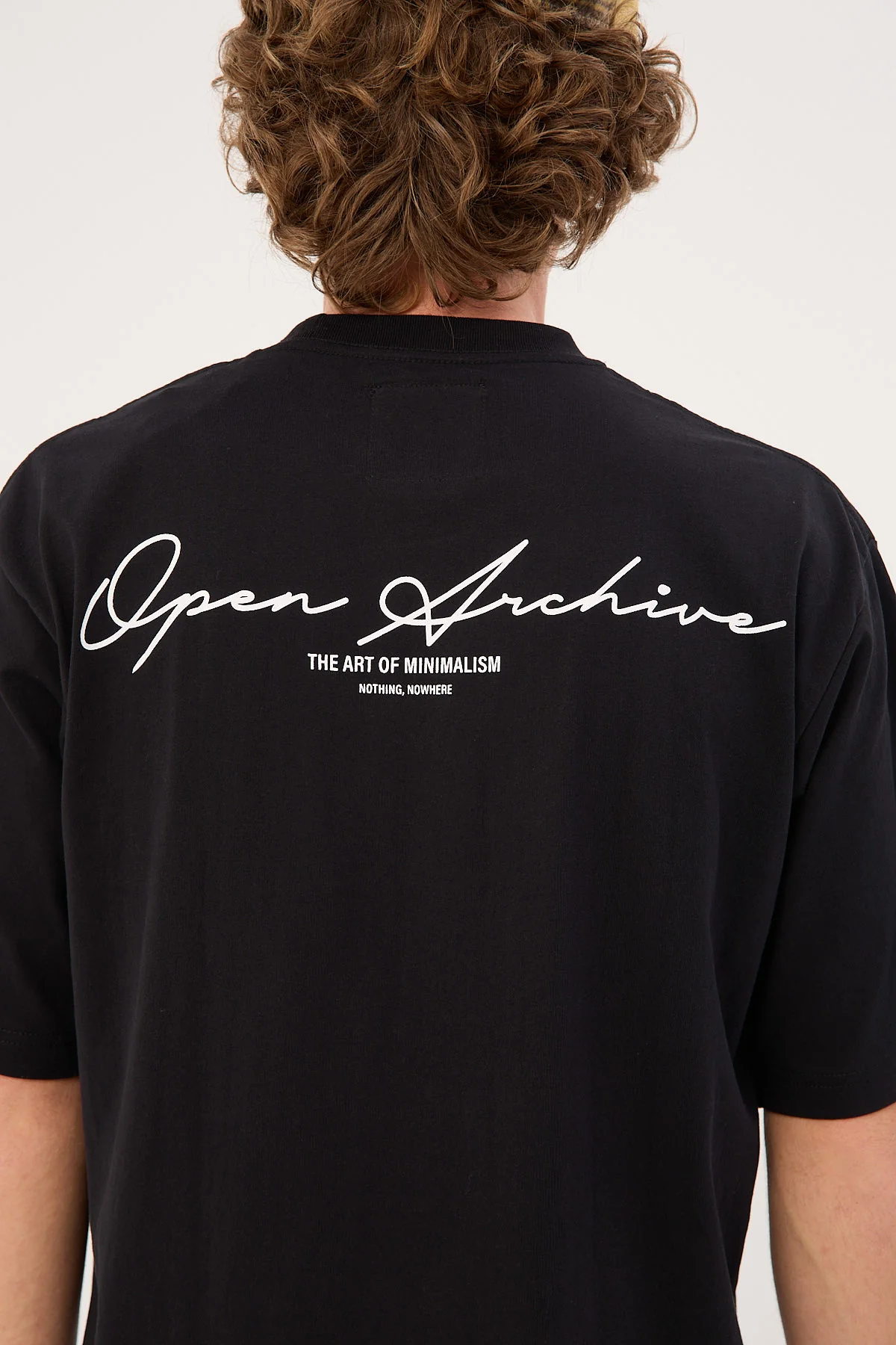 Open Archive Signature Organic Boxy Tee Black - Image 7