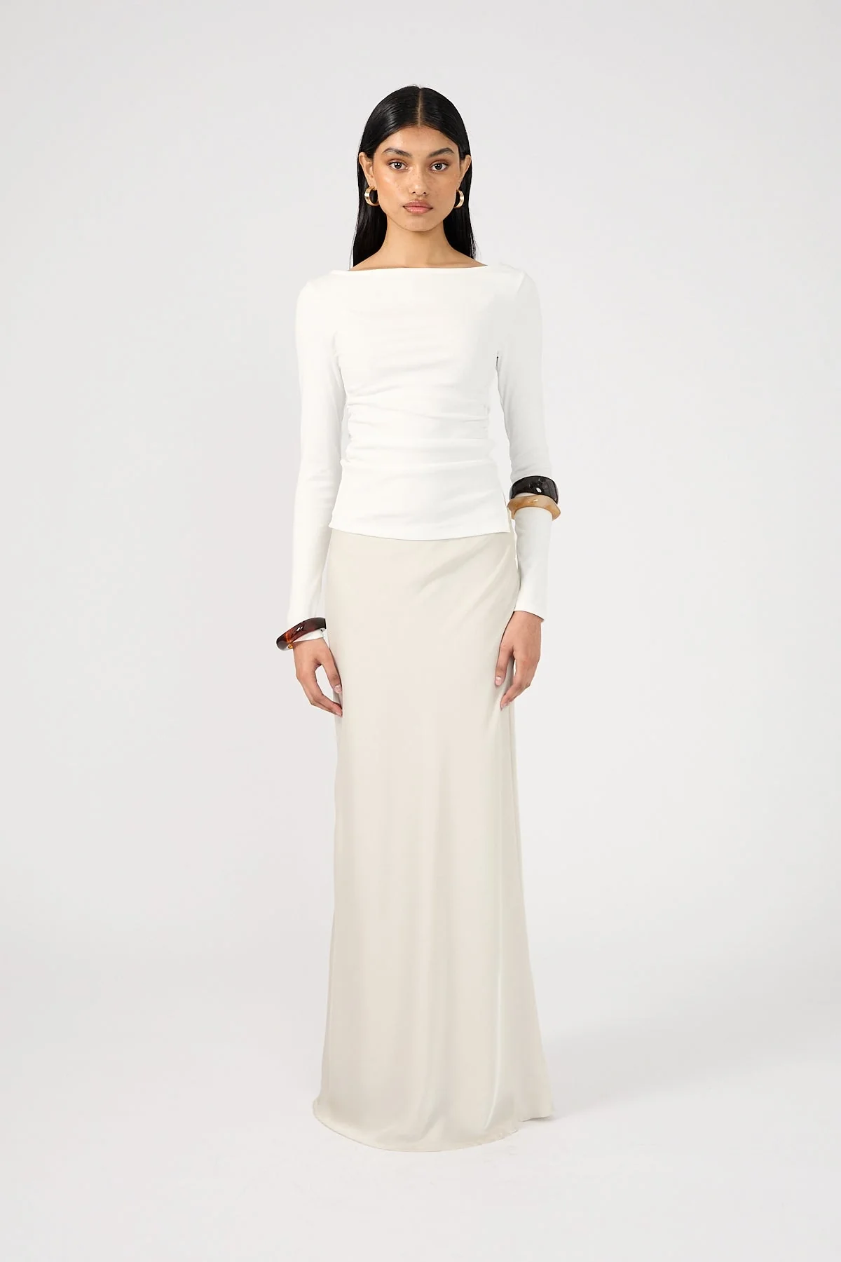 Perfect Stranger Alec Long Sleeve Top White - Image 3