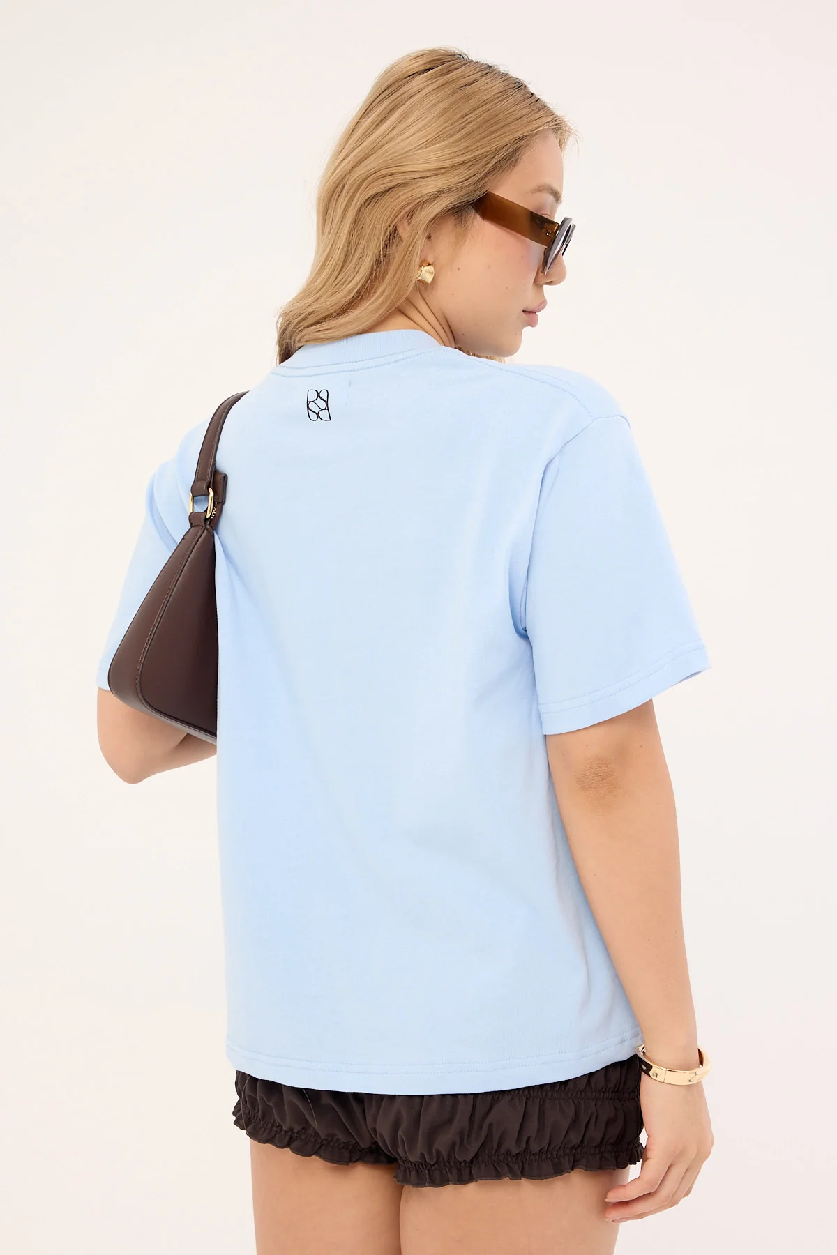 Perfect Stranger Amore Al Sole Oversized Graphic Tee Blue - Image 6