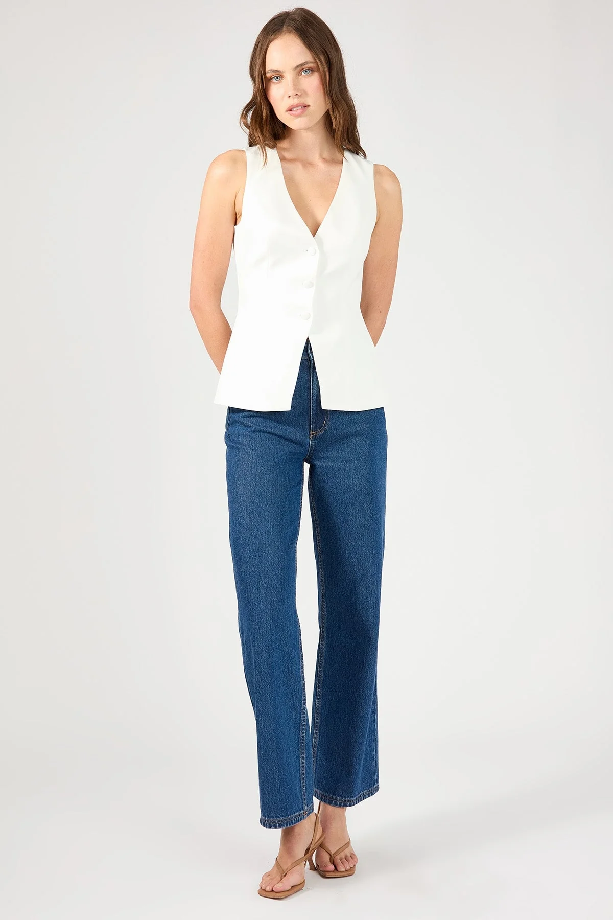 Perfect Stranger Ares Sleeveless Vest White