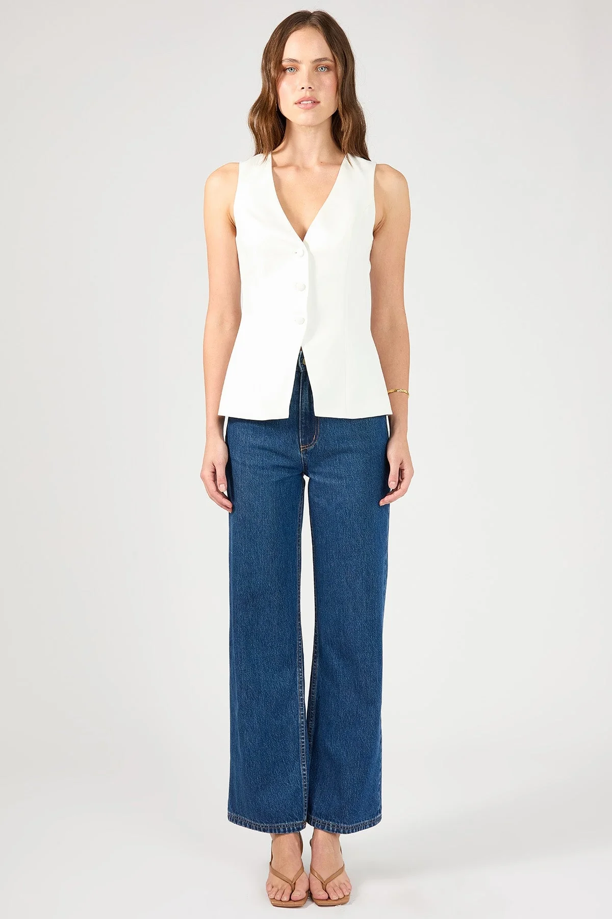 Perfect Stranger Ares Sleeveless Vest White - Image 5
