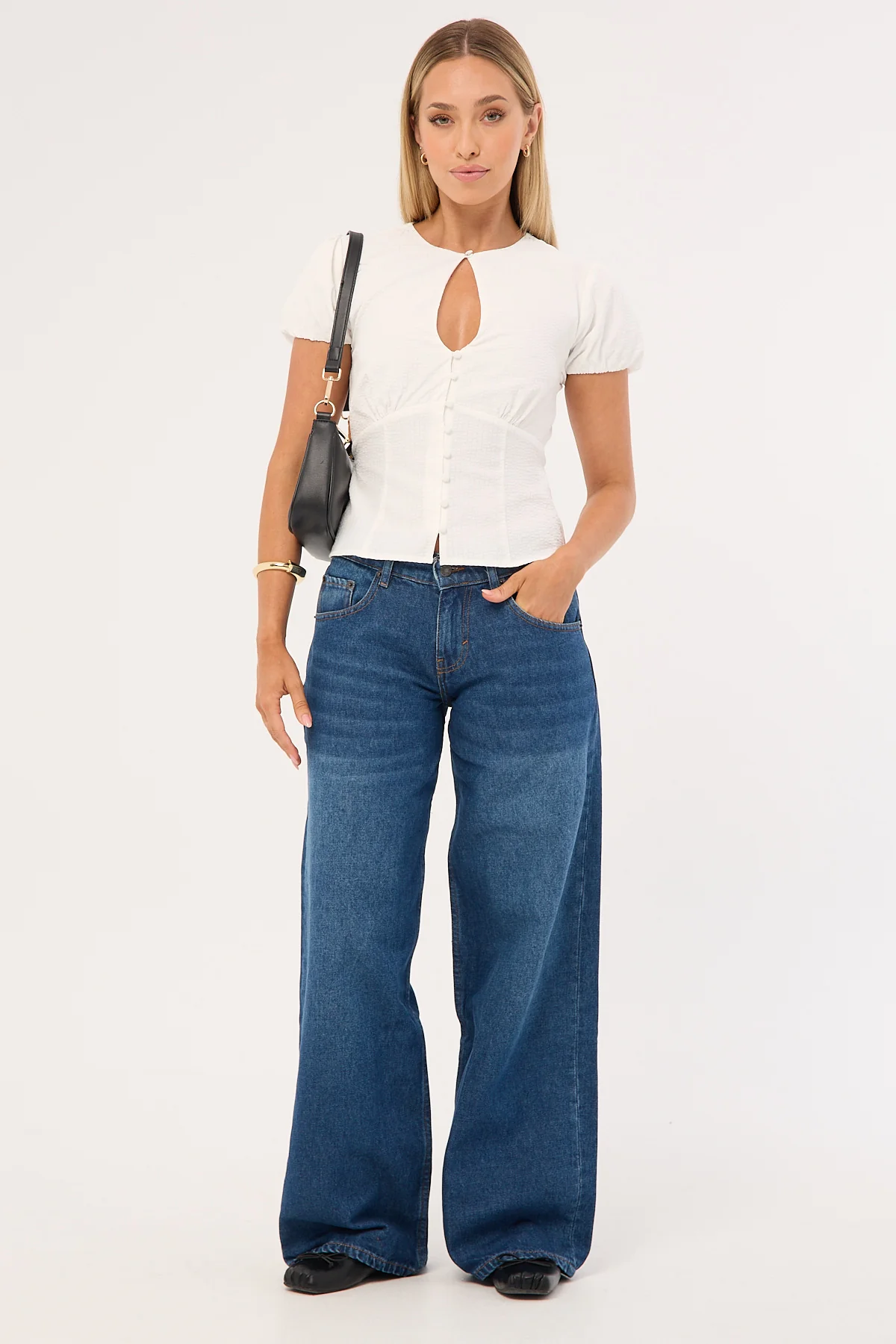 Perfect Stranger Aurora Keyhole Top White - Image 2