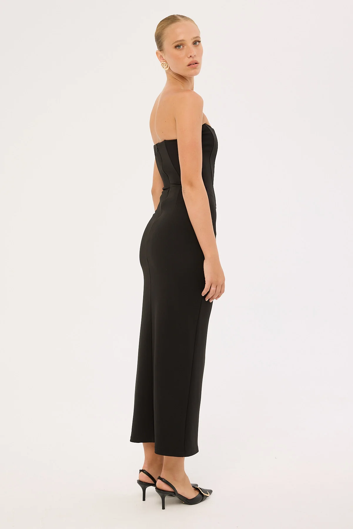 Perfect Stranger Aveline Strapless Corset Maxi Dress Black - Image 5