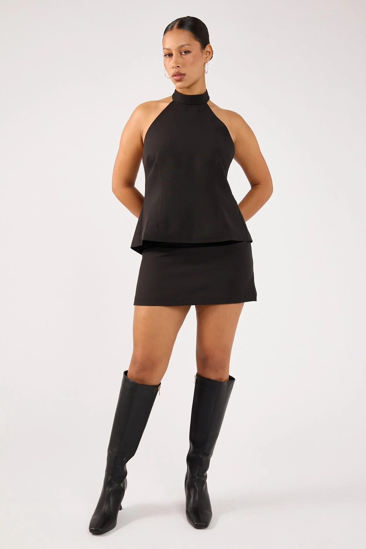 Perfect Stranger Beck Buckle Mini Skirt Black - Image 2