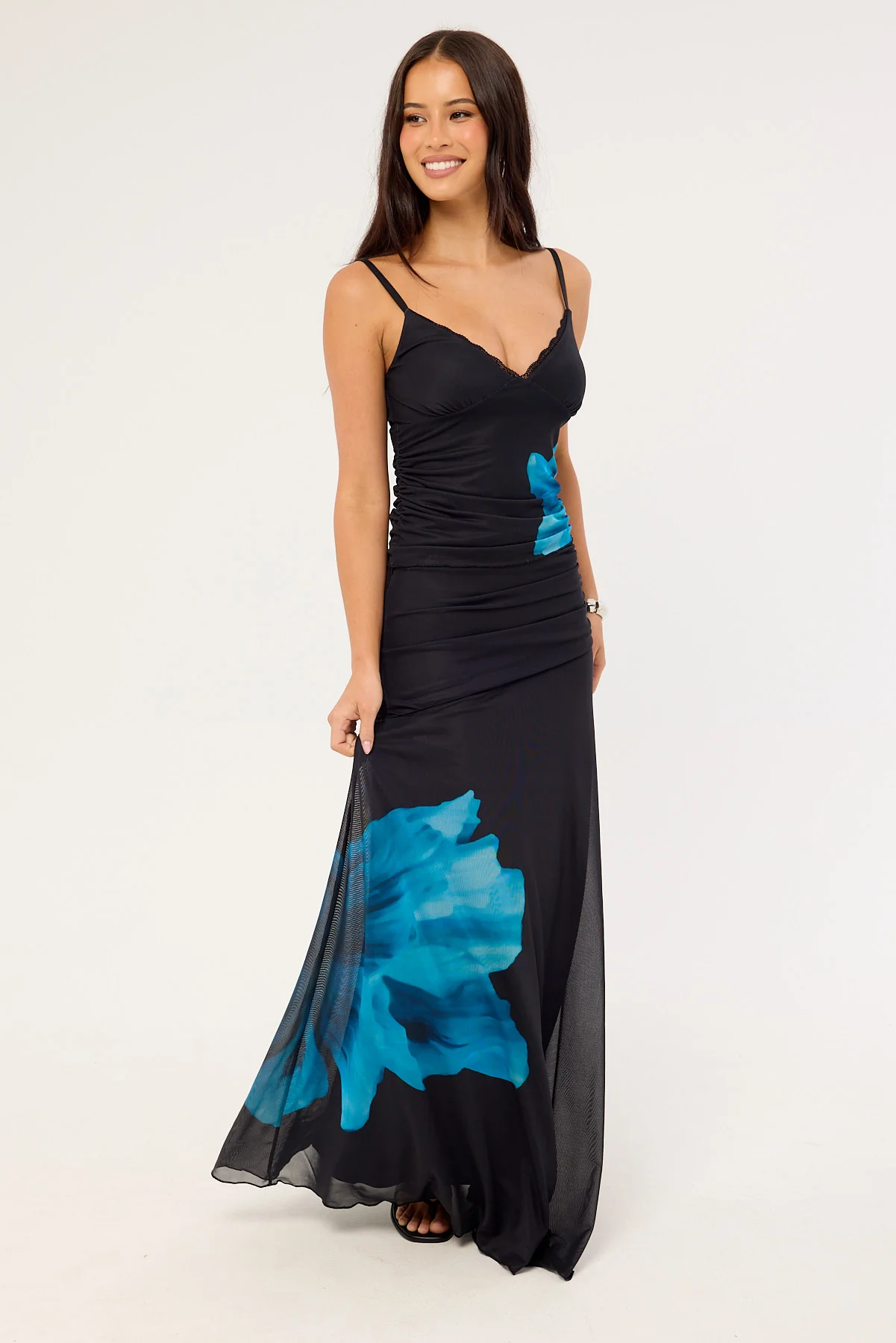 Perfect Stranger Belle Maxi Skirt Blue Print - Image 2