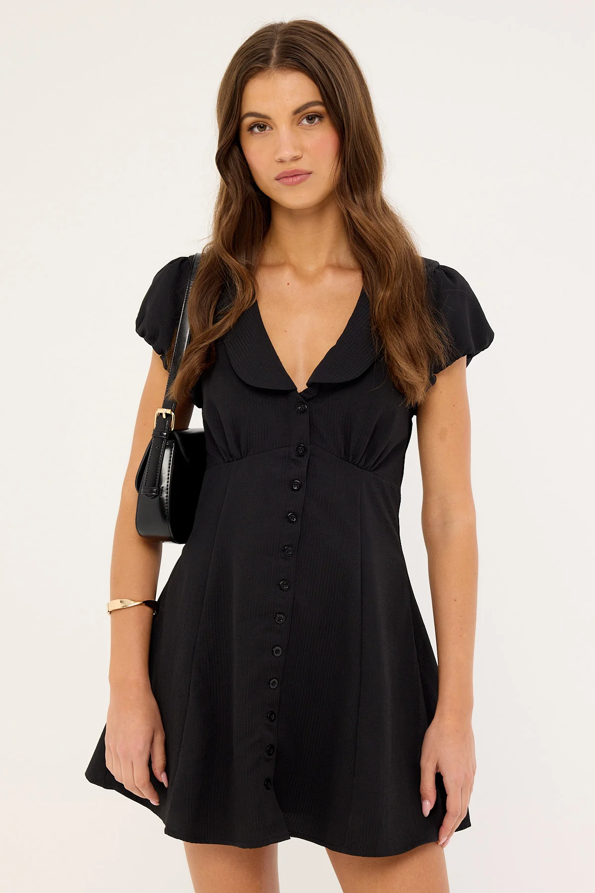 Perfect Stranger Bliana Collar Mini Dress Black - Image 2