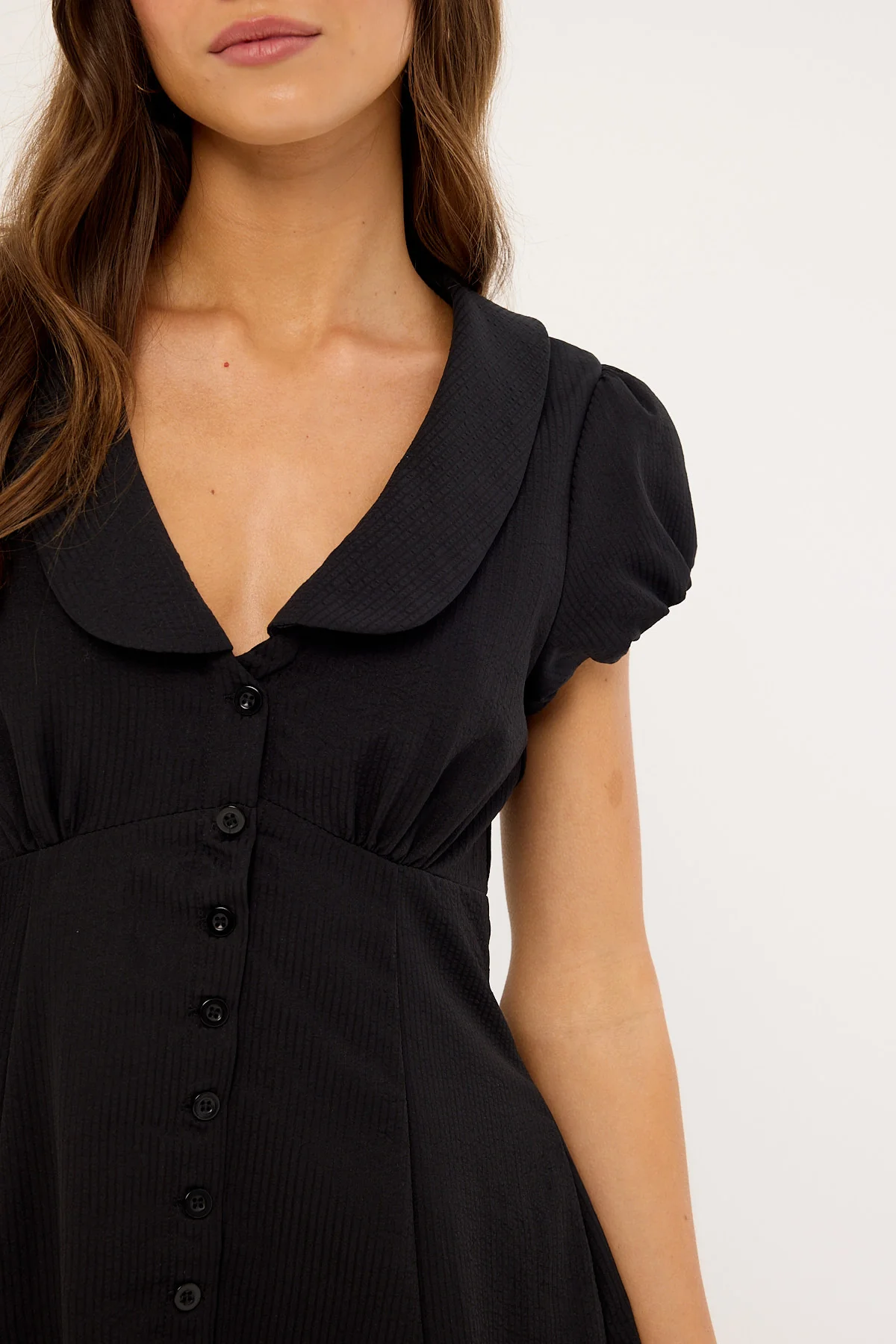 Perfect Stranger Bliana Collar Mini Dress Black - Image 4