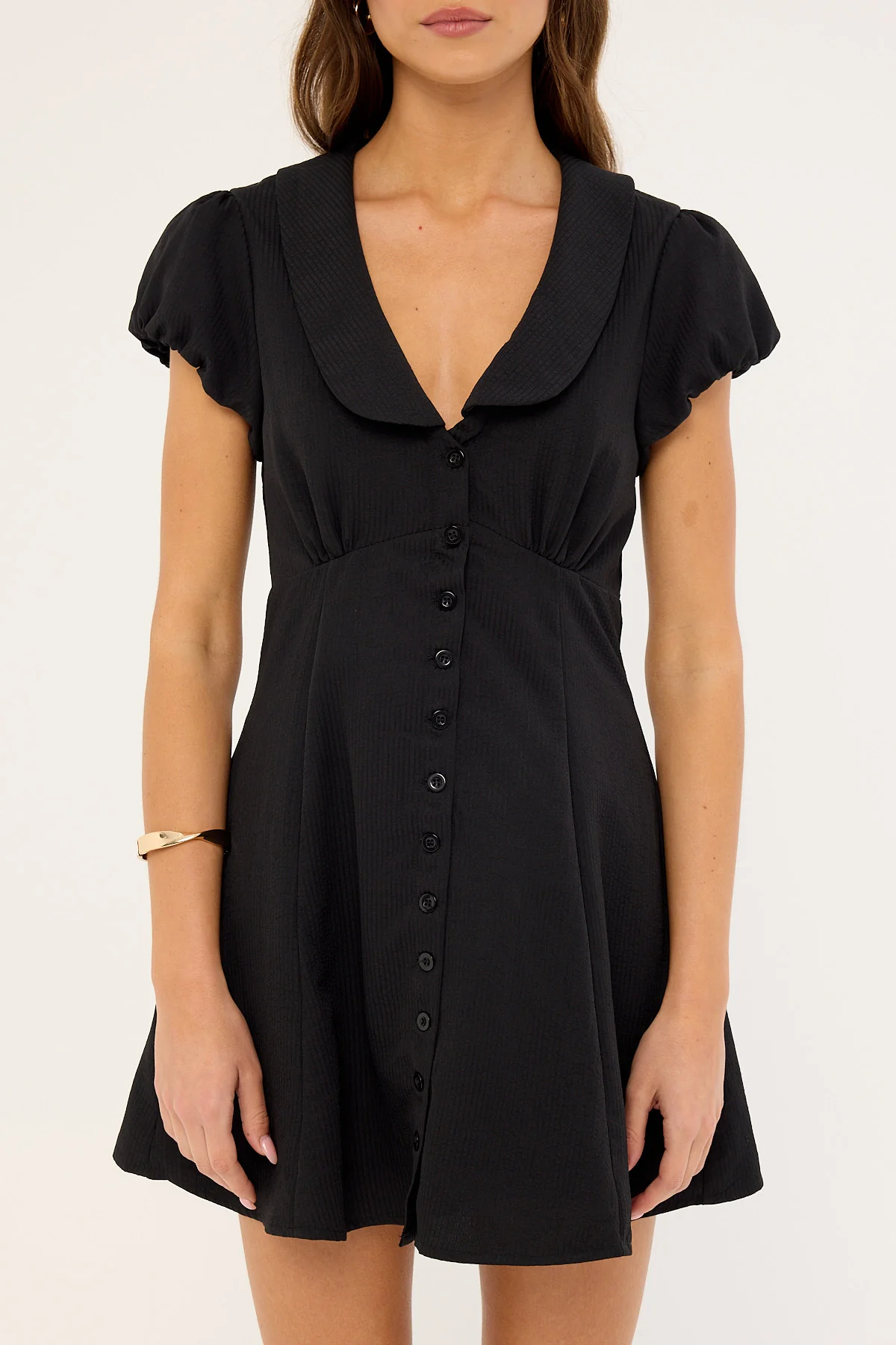 Perfect Stranger Bliana Collar Mini Dress Black - Image 7