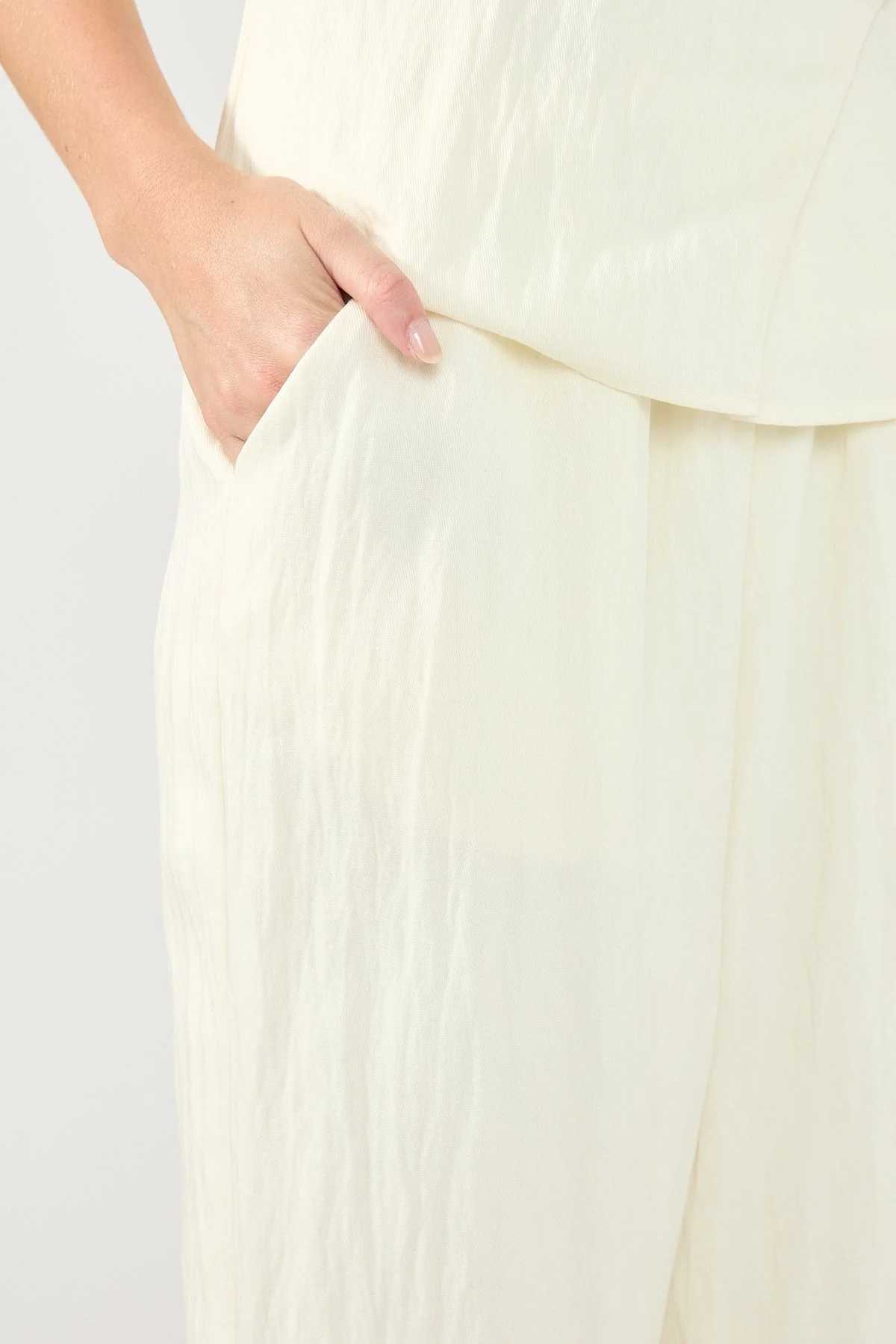 Perfect Stranger Bronte Elasticated Pant Cream - Image 4
