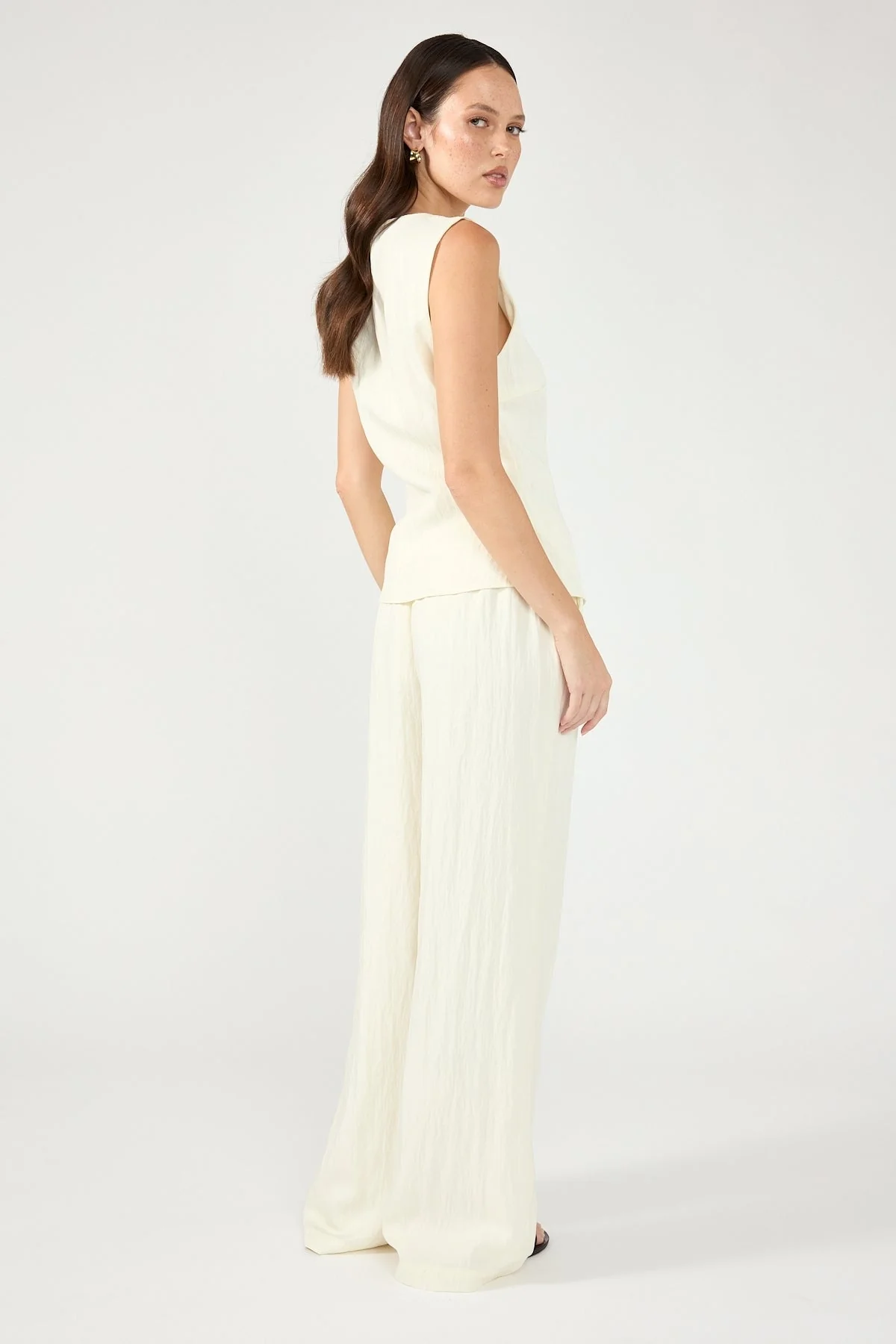 Perfect Stranger Bronte Elasticated Pant Cream - Image 6