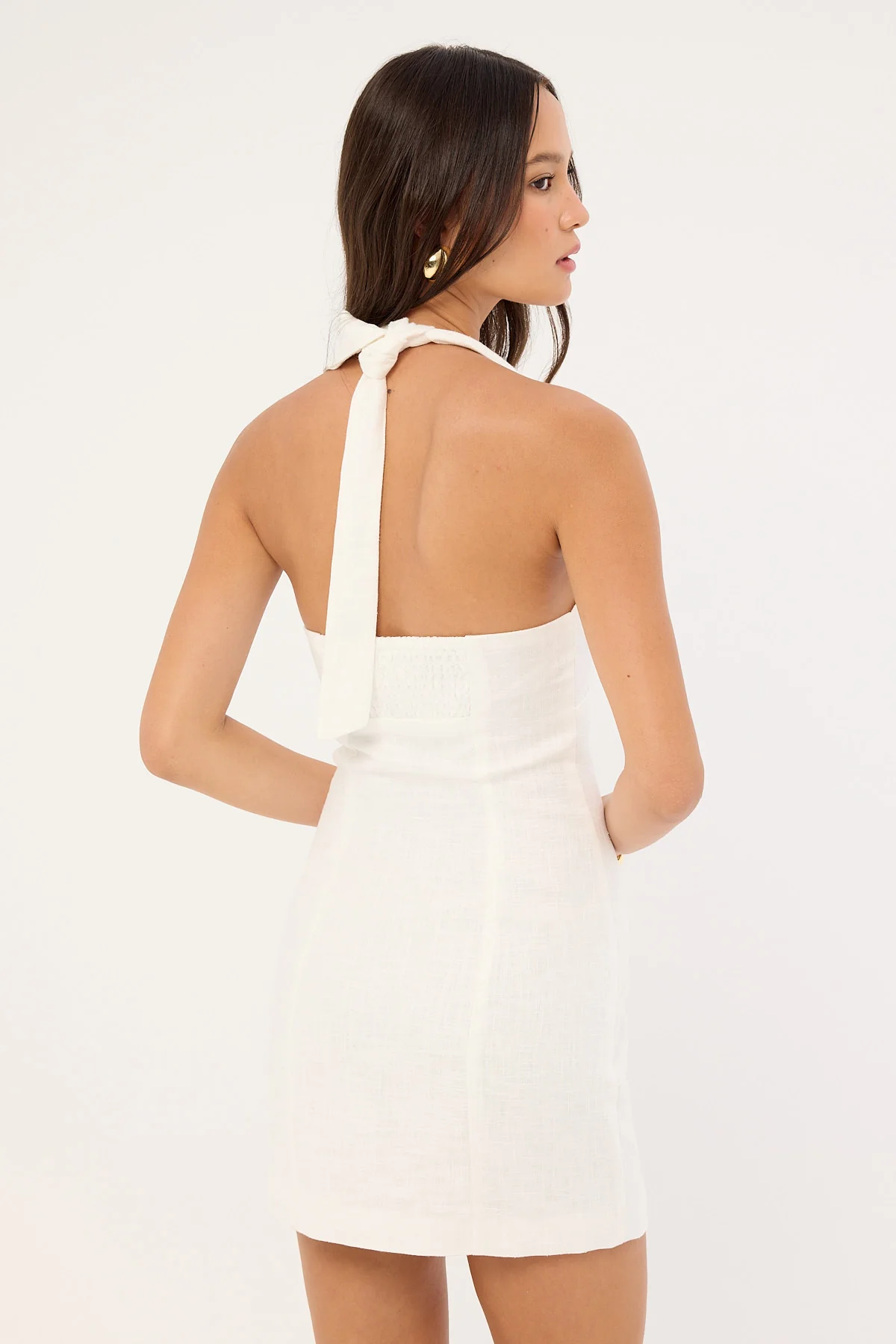Perfect Stranger Camilia Halter Mini Dress White - Image 6