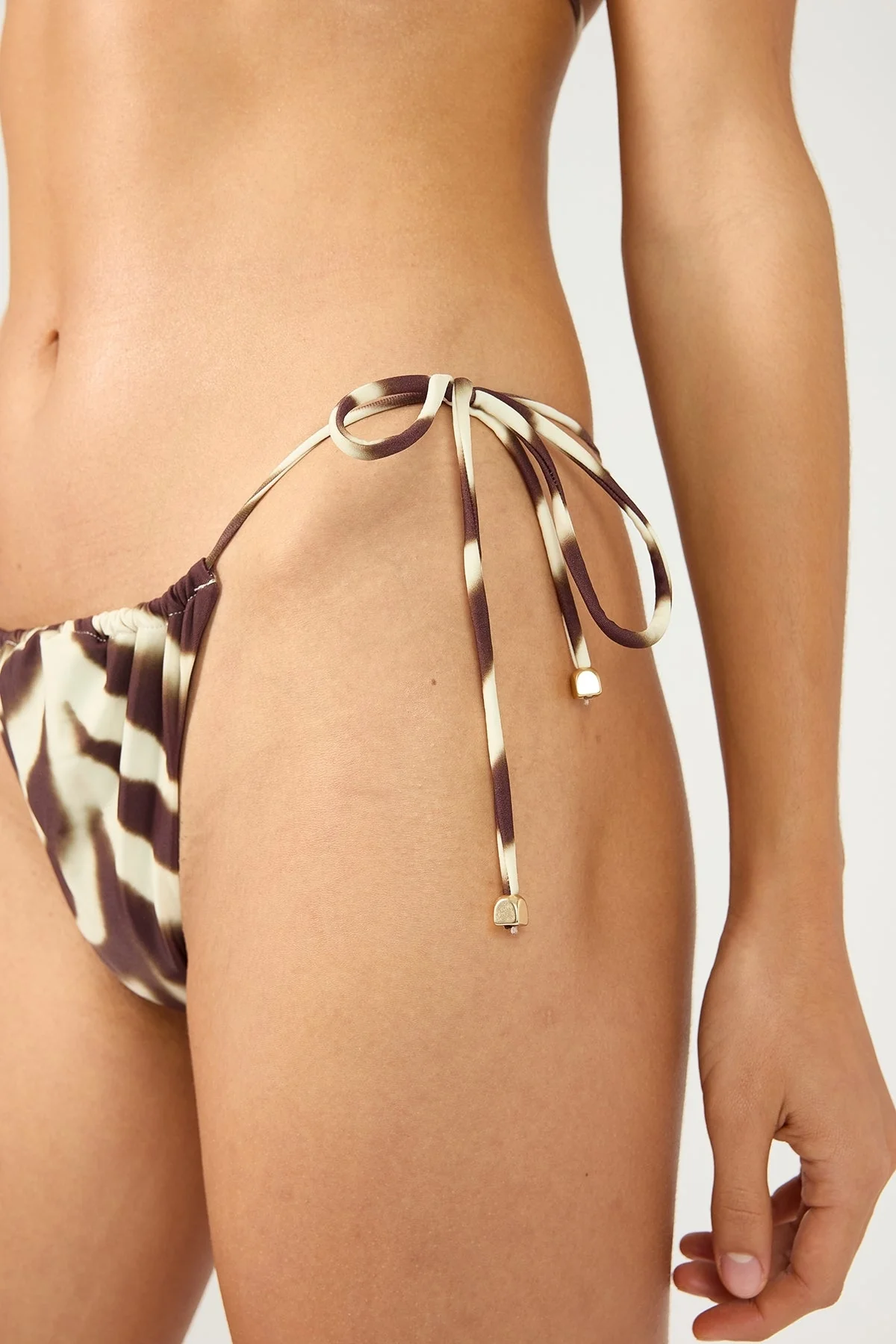 Perfect Stranger Desert Bikini Bottom Brown Print - Image 4
