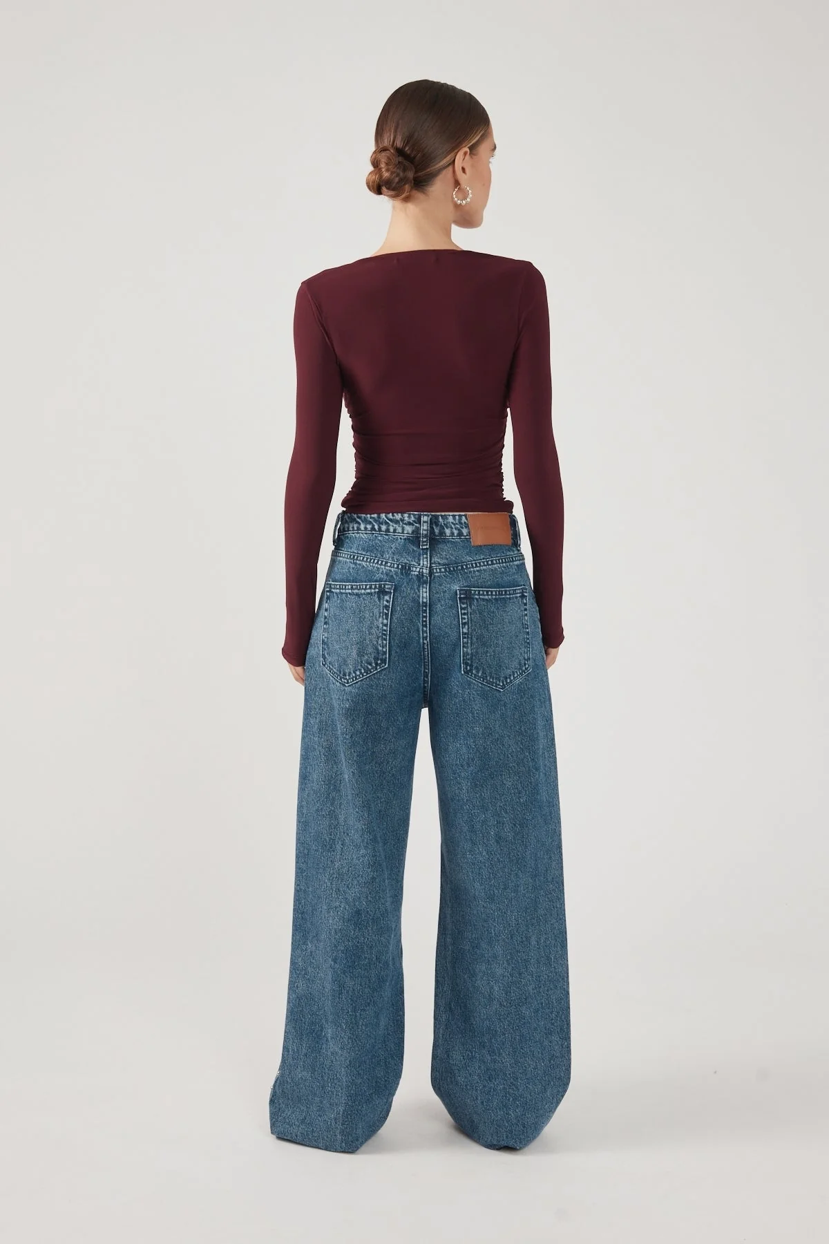 Perfect Stranger Dominik Long Sleeve Top Plum - Image 7