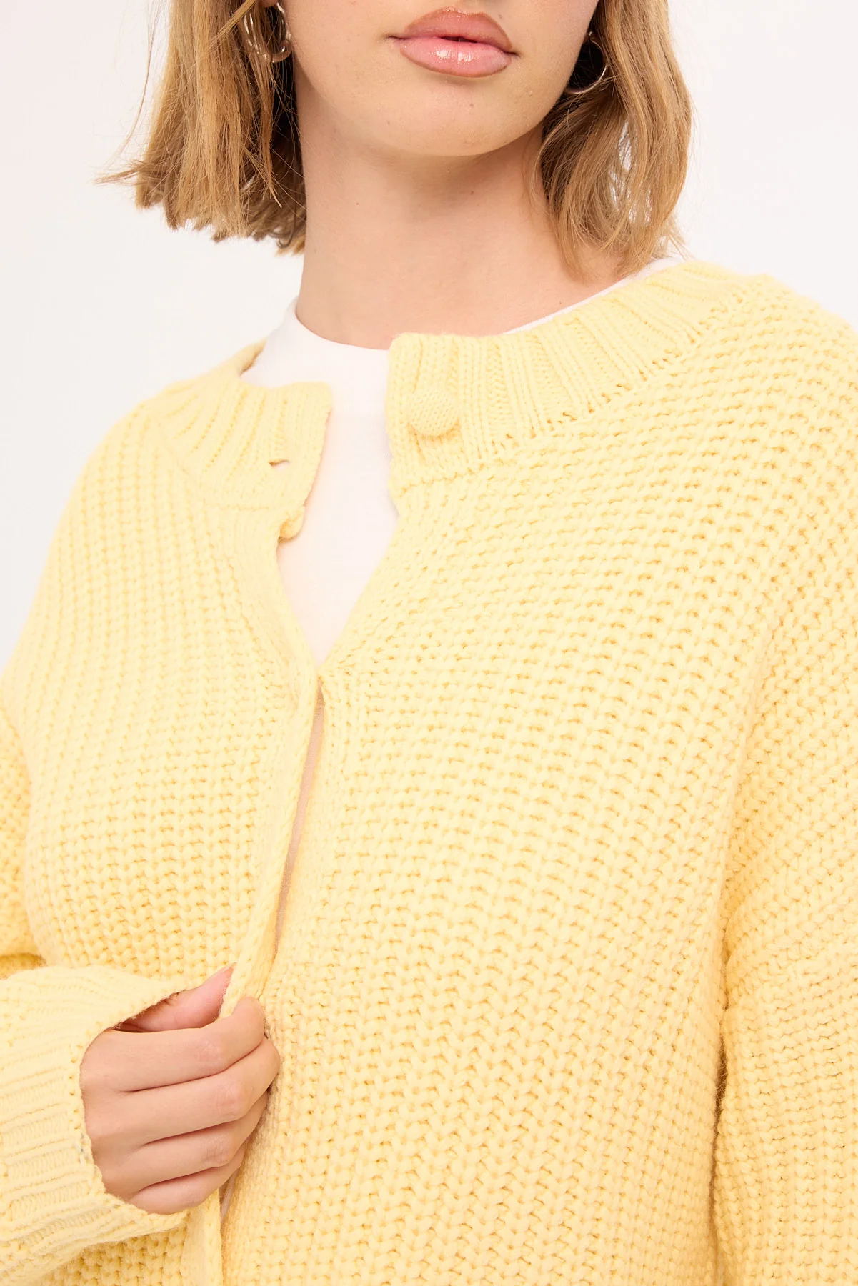 Perfect Stranger Dottie Slouch Cardigan Lemon - Image 8