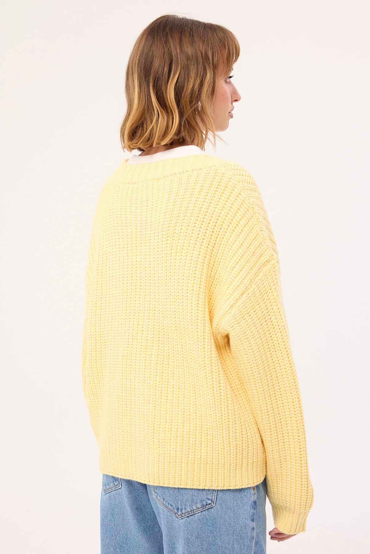 Perfect Stranger Dottie Slouch Cardigan Lemon - Image 9