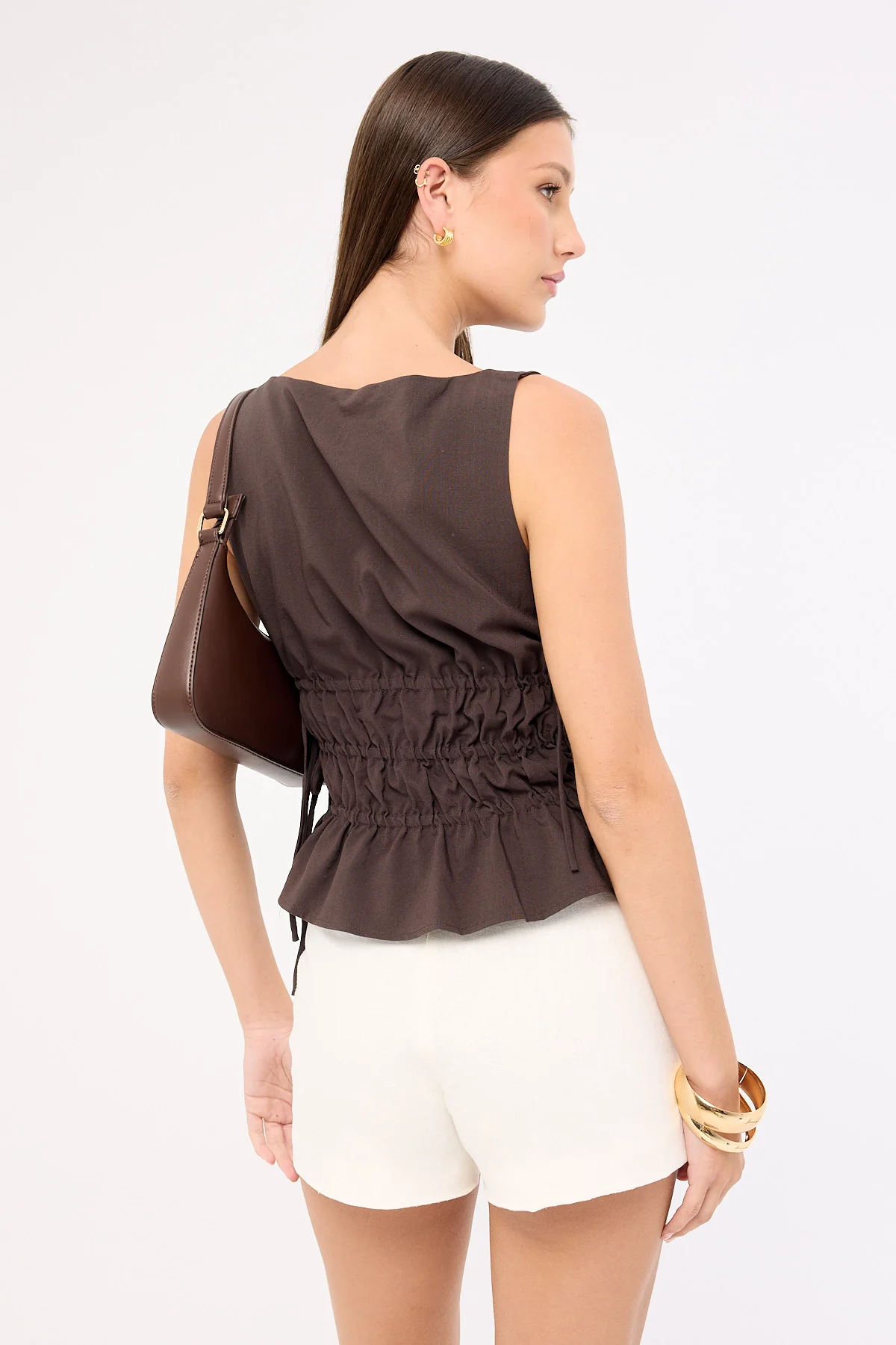 Perfect Stranger Elara Linen High Rise Short White - Image 4