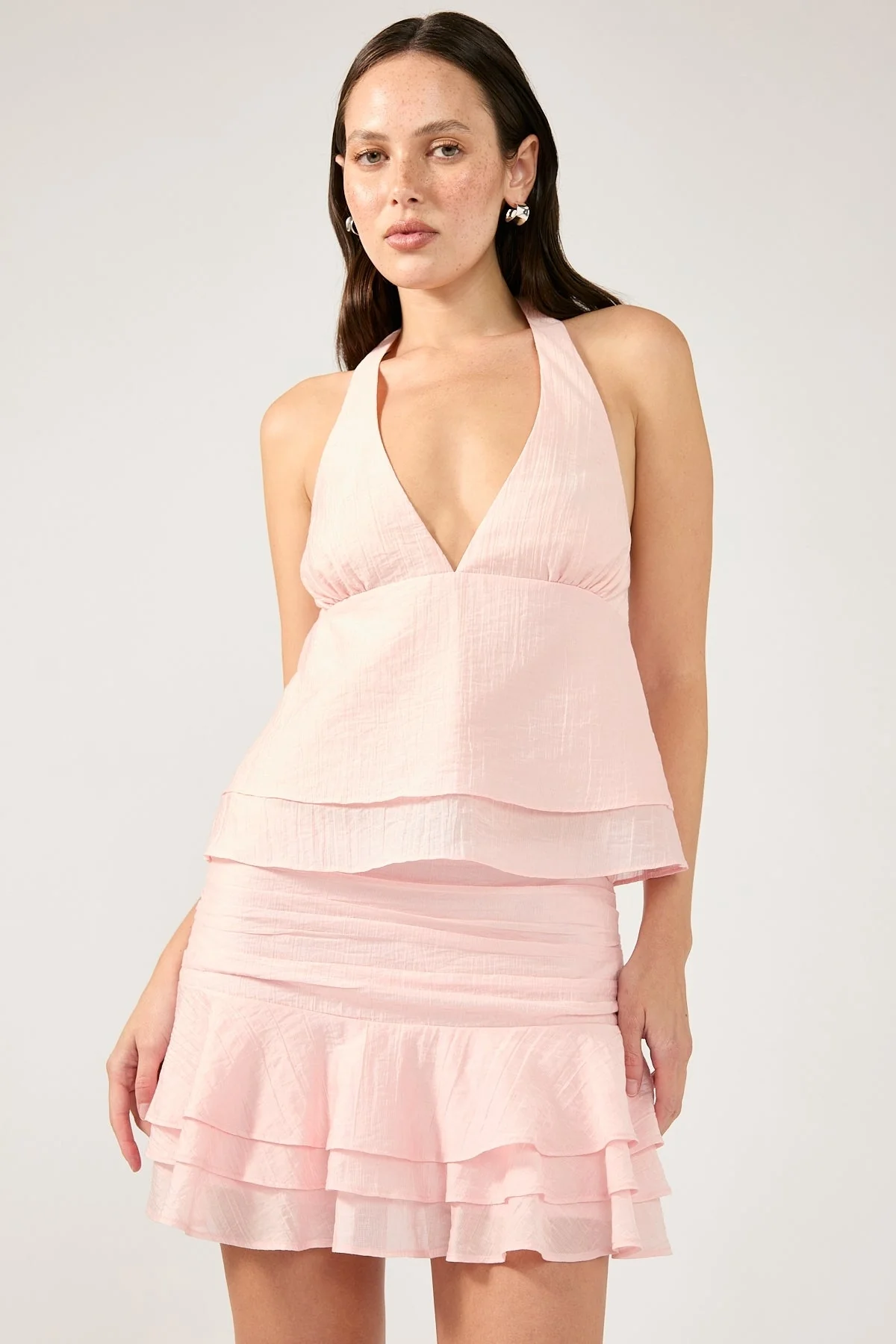 Perfect Stranger EllaMae Ruffle Mini Skort Light Pink - Image 2
