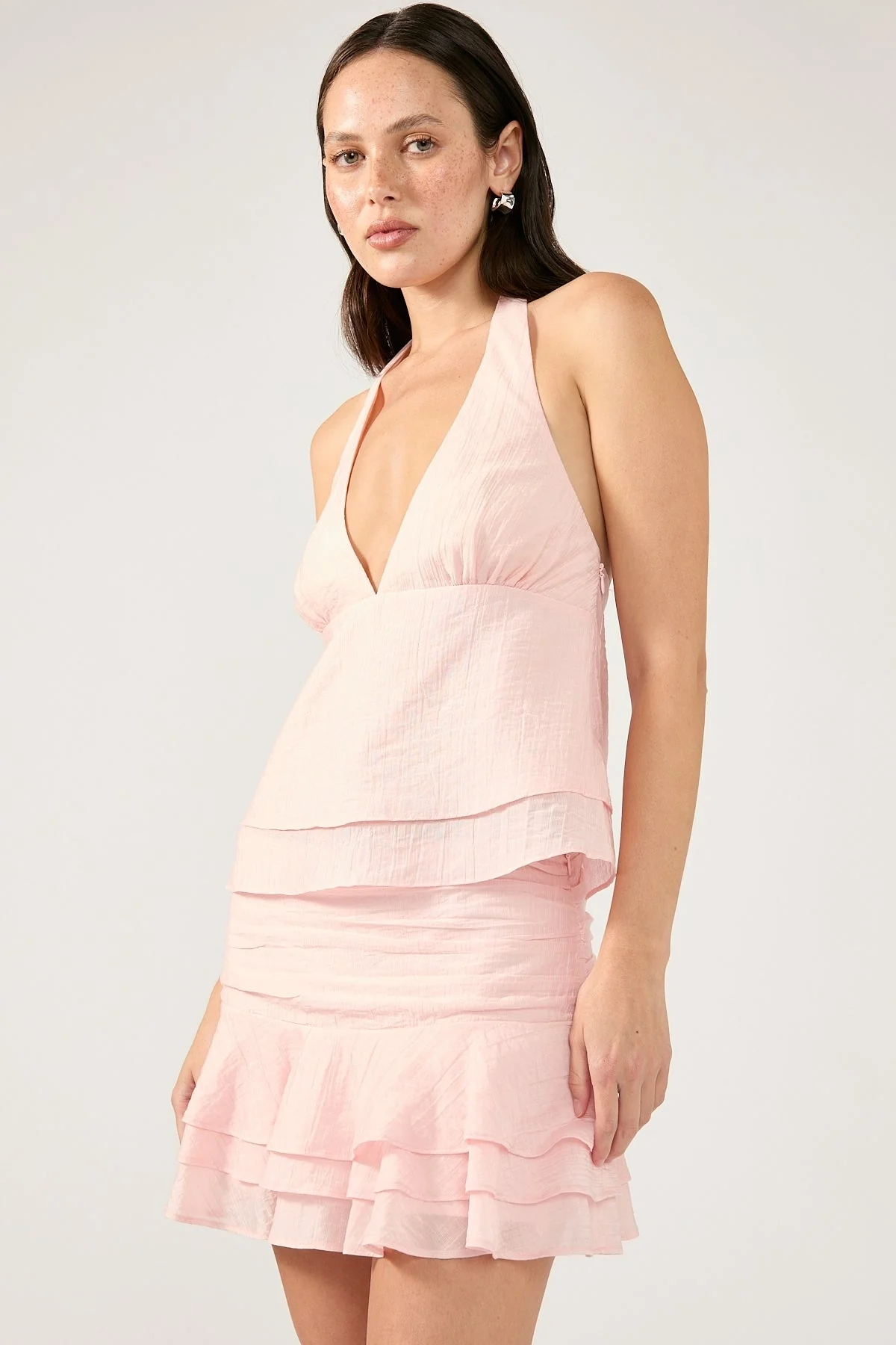 Perfect Stranger EllaMae Ruffle Mini Skort Light Pink - Image 5
