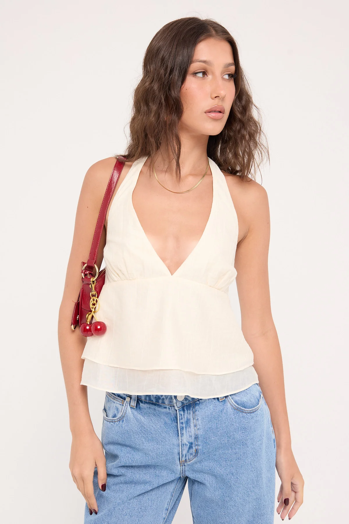 Perfect Stranger EllaMae Ruffle Top Off White - Image 2