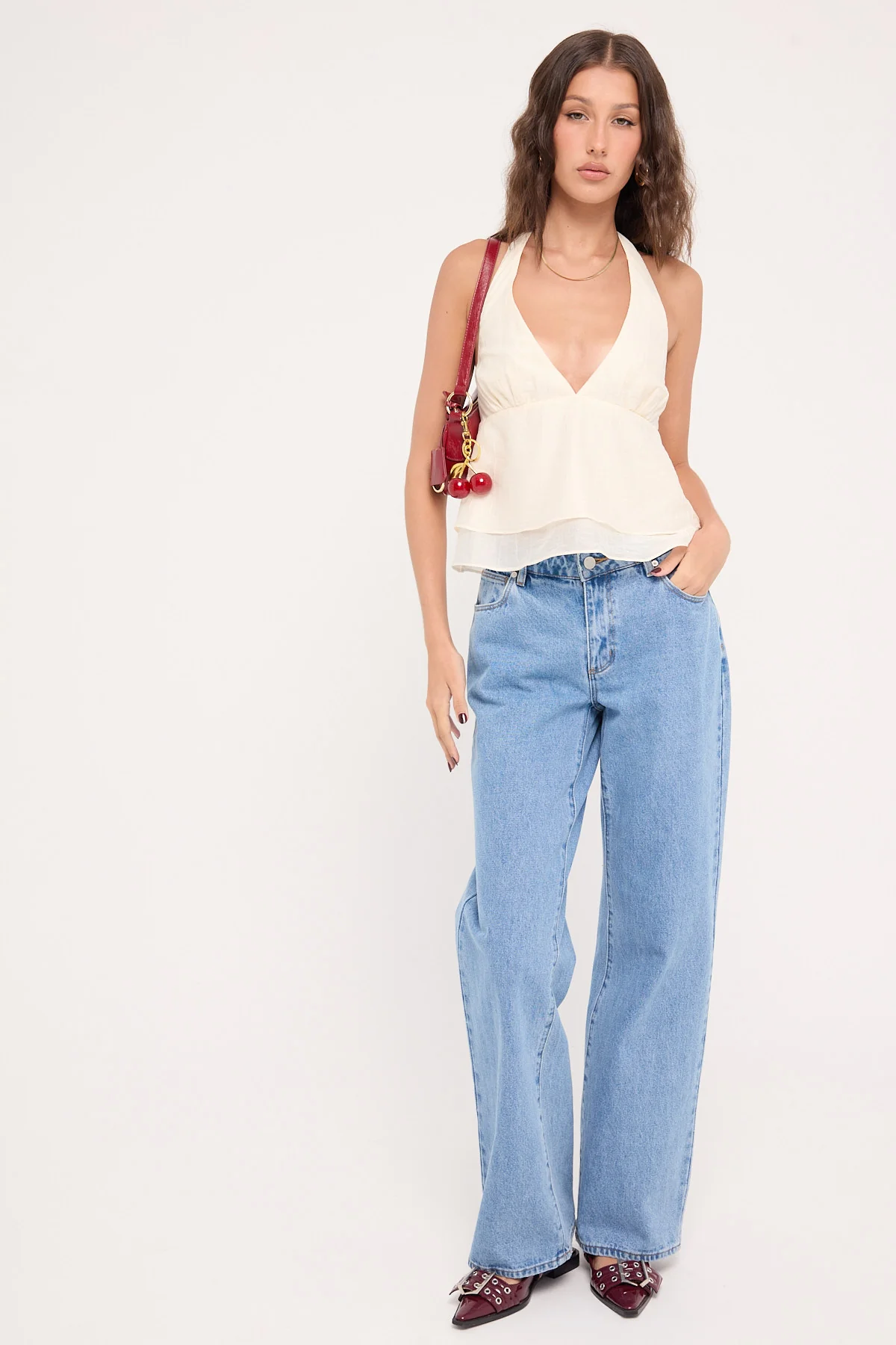 Perfect Stranger EllaMae Ruffle Top Off White - Image 3